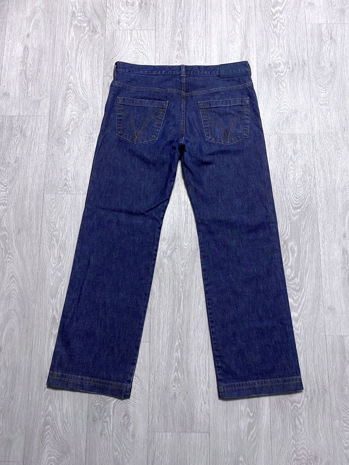 Versace Vintage Gianni Versace Sport Straight Cotton Navy Jean Denim Size US 34 / EU 50 - 2 Thumbnail