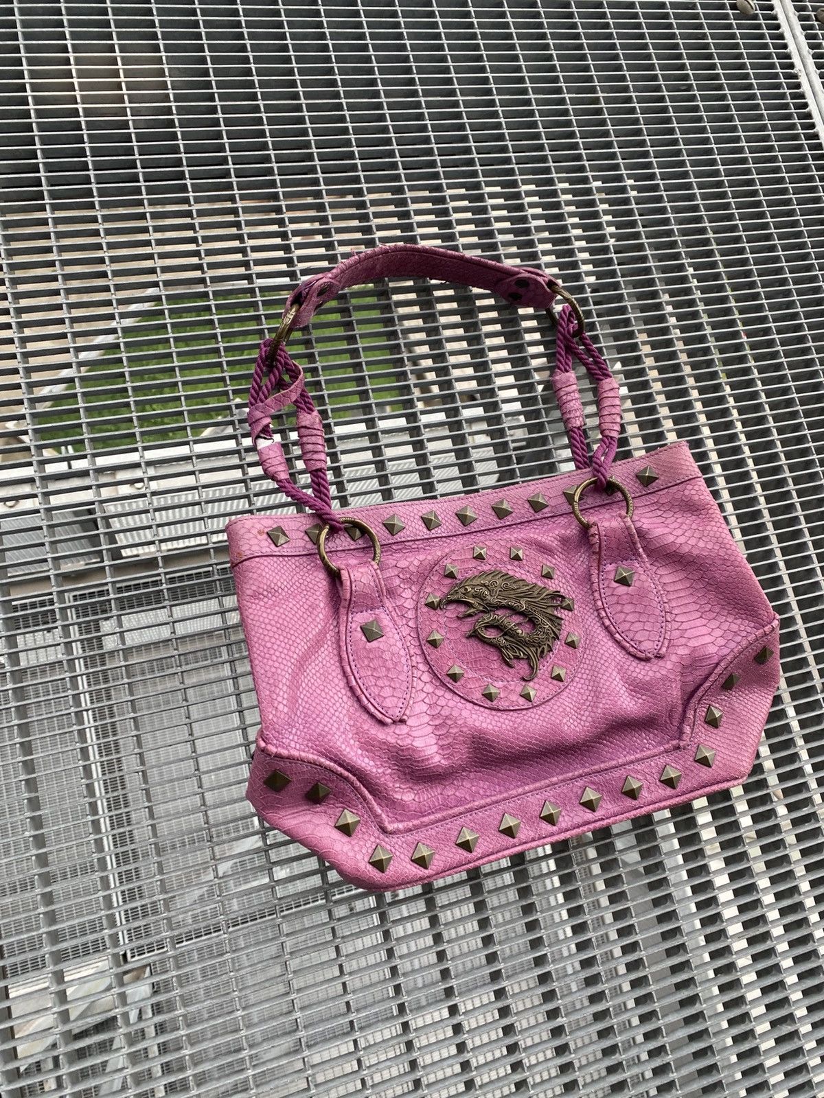 Just Cavalli Vintage Just Cavalli Snake Skin Rare Metal Handbag Size ONE SIZE - 3 Thumbnail