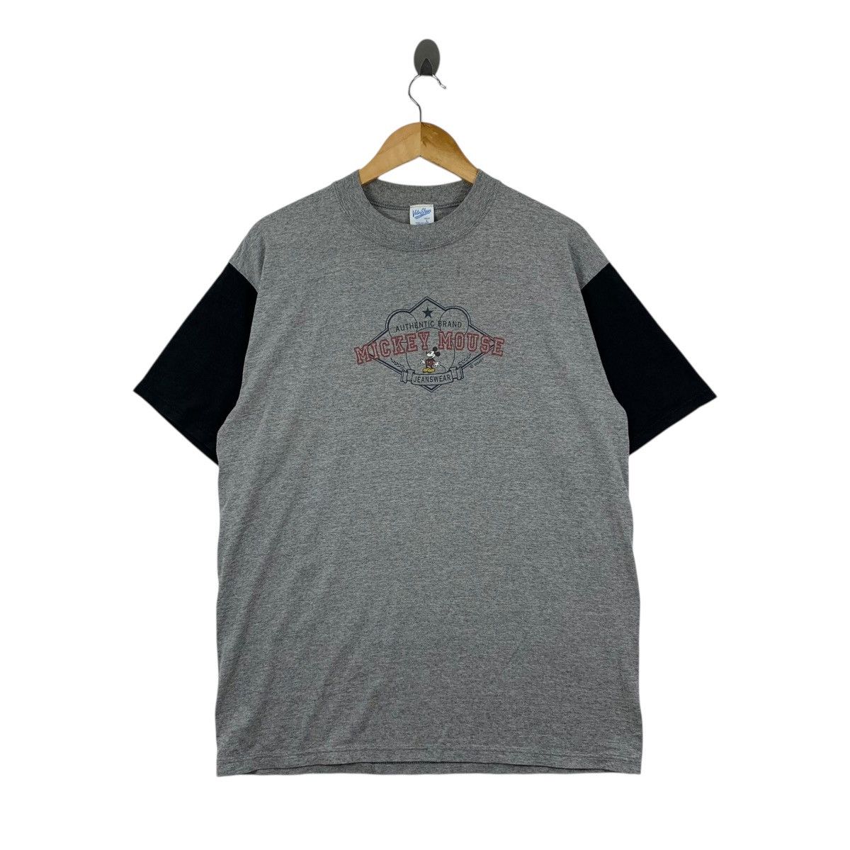 Disney × Mickey Mouse × Vintage Vintage MICKEY MOUSE Disney Cartoon Velva Sheen T-Shirt Size US L / EU 52-54 / 3 - 1 Thumbnail