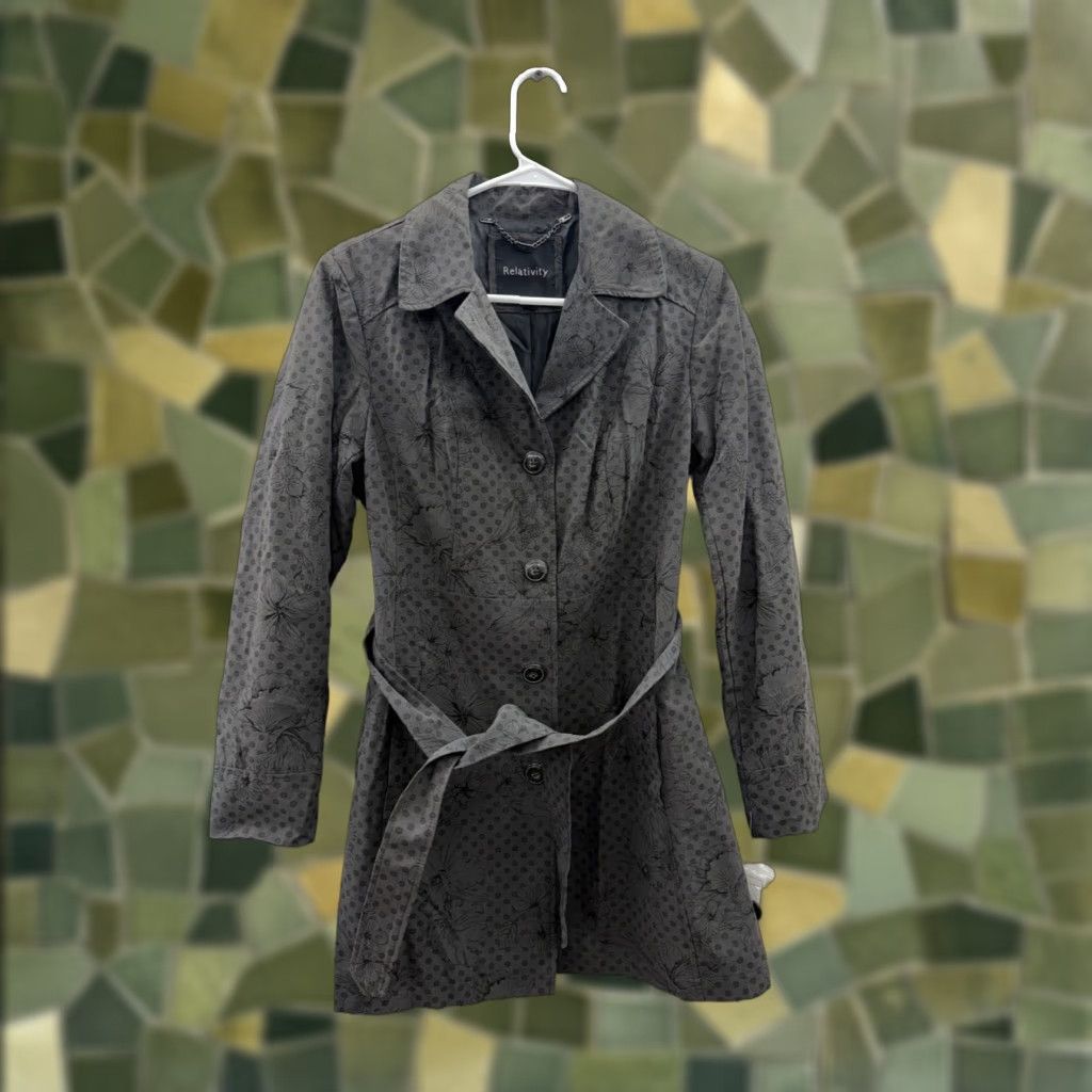 Vintage Relativity Jacket Size Small Black Floral Button Up NWTs Womens Size S / US 4 / IT 40 - 1 Thumbnail