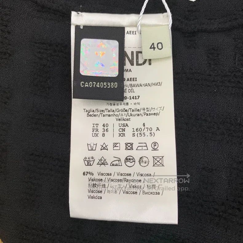 Fendi Fendi Black logo embossed full print casual knitted half-l Size 24" / US 00 / IT 34 - 7 Thumbnail