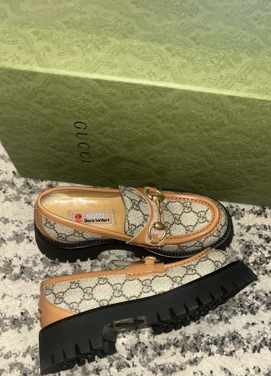 Gucci Gucci GG Monogram Horsebit Lug Sole Loafer size 35.5 Size US 5.5 / IT 35.5 - 5 Thumbnail