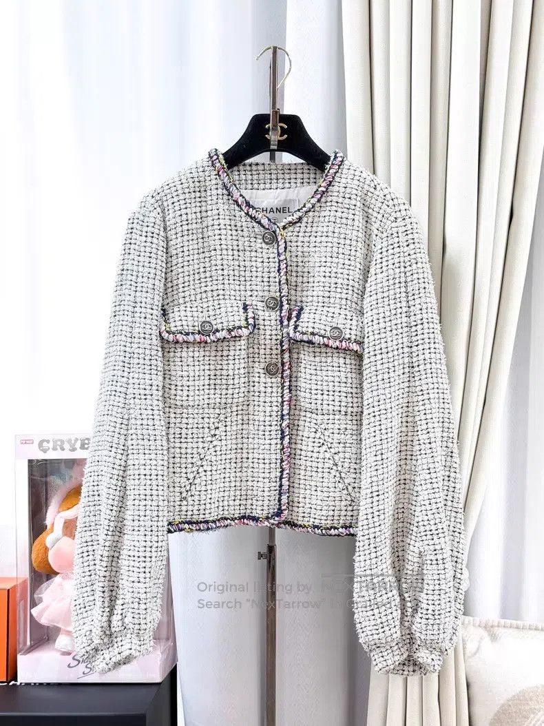 Chanel Chanel Mixed color and colorful rolled-edged lantern sleev Size XS / US 0-2 / IT 36-38 - 1 Thumbnail