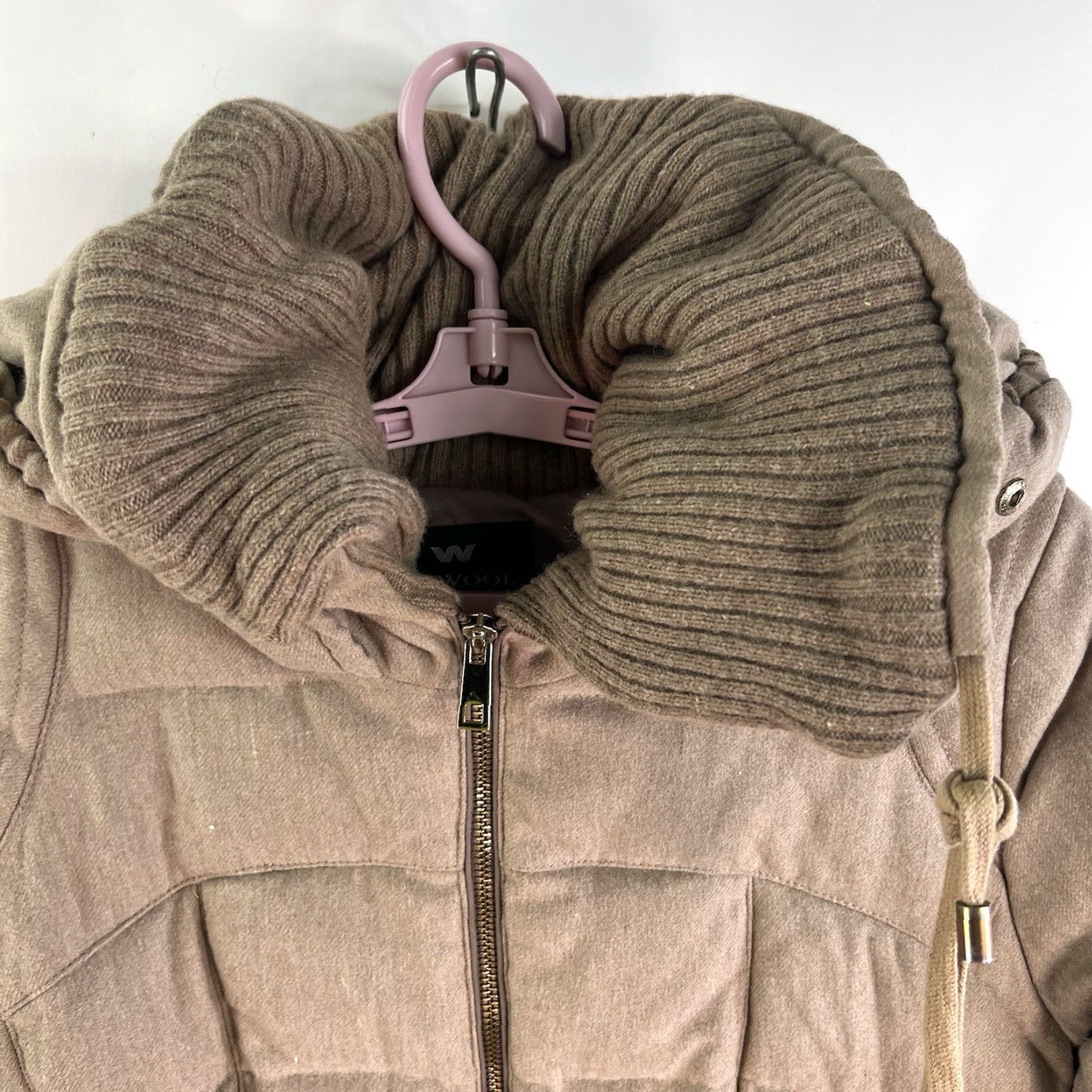 Vintage SO Wool Parka Jacket Womens Size S Brown Insulated Full Zip 90s Classic Size S / US 4 / IT 40 - 3 Thumbnail
