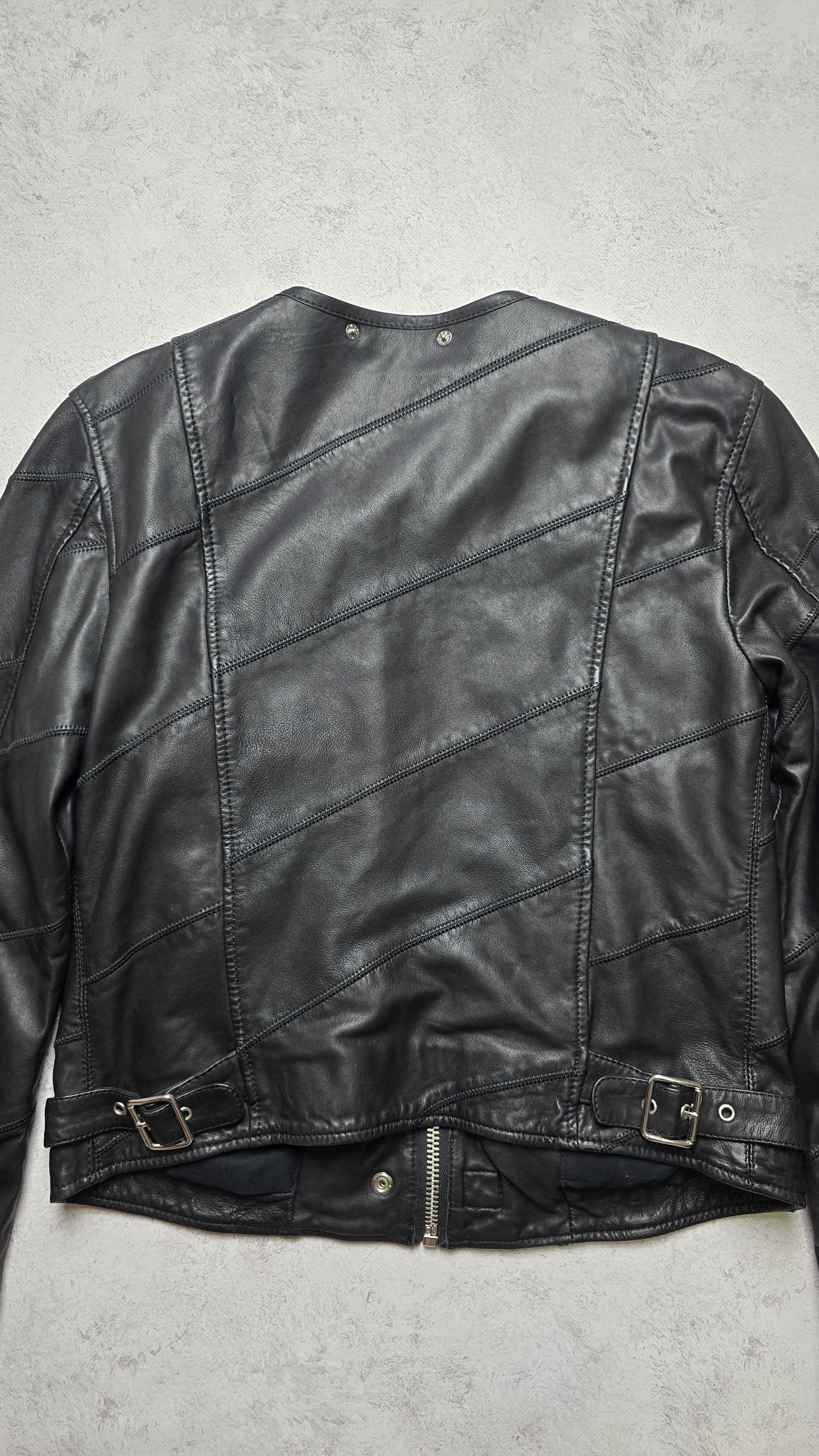 Diesel L-ARENA-A Flight Bomber motorcycle Leather Black Jacket Size M / US 6-8 / IT 42-44 - 5 Thumbnail