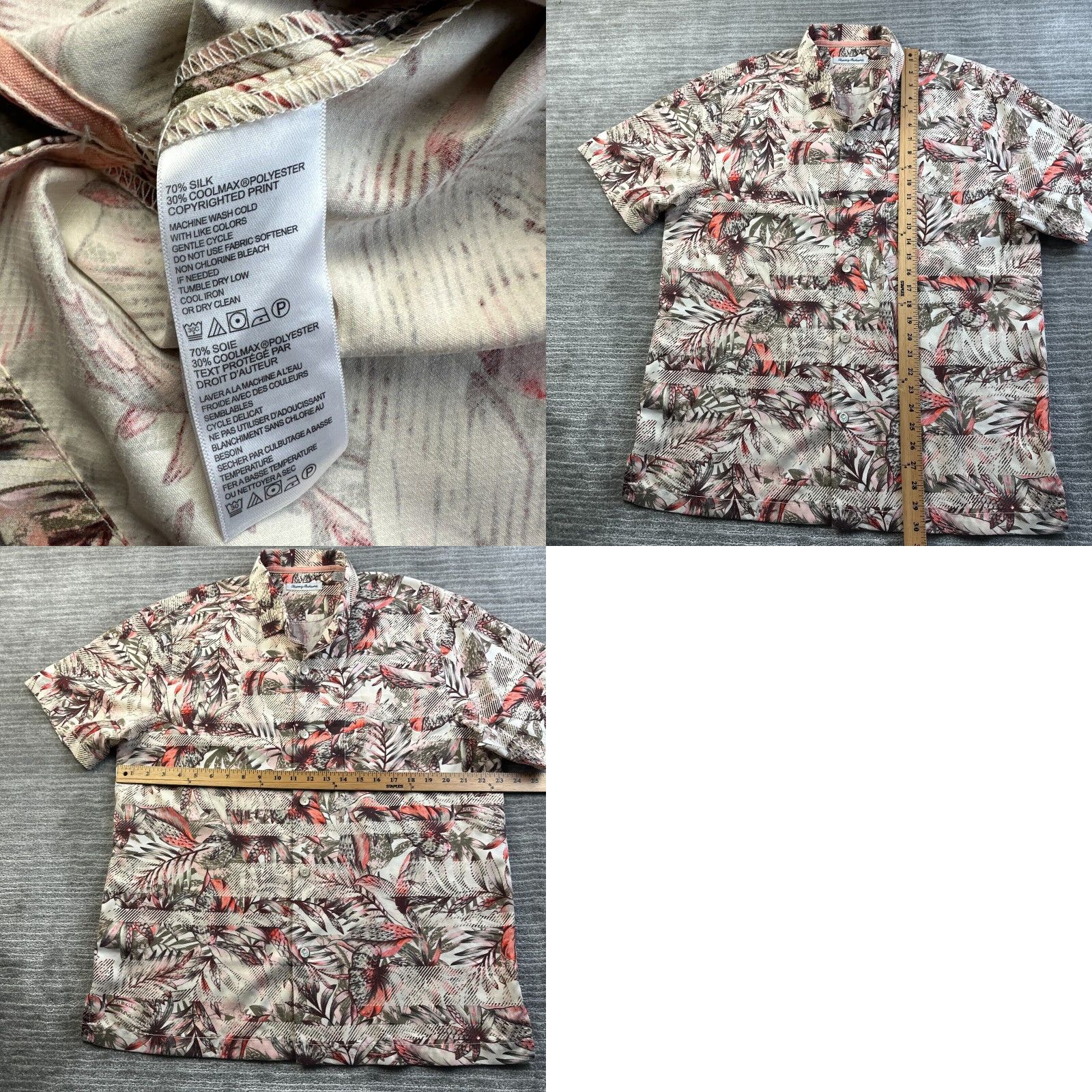 Tommy Bahama Tommy Bahama Shirt Mens Large Island Zone Camp Performance Coolmax Shirt Size US L / EU 52-54 / 3 - 8 Thumbnail