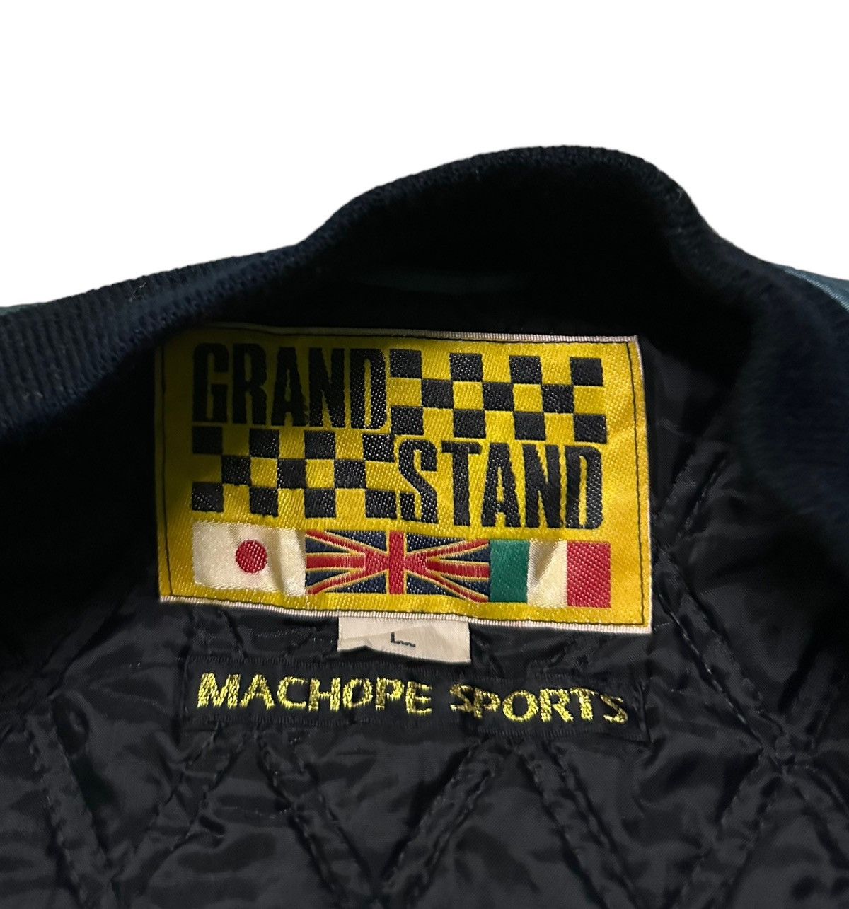 Vintage Sunfaded Vintage Grand prix world champion bomber jacket Size US M / EU 48-50 / 2 - 3 Thumbnail