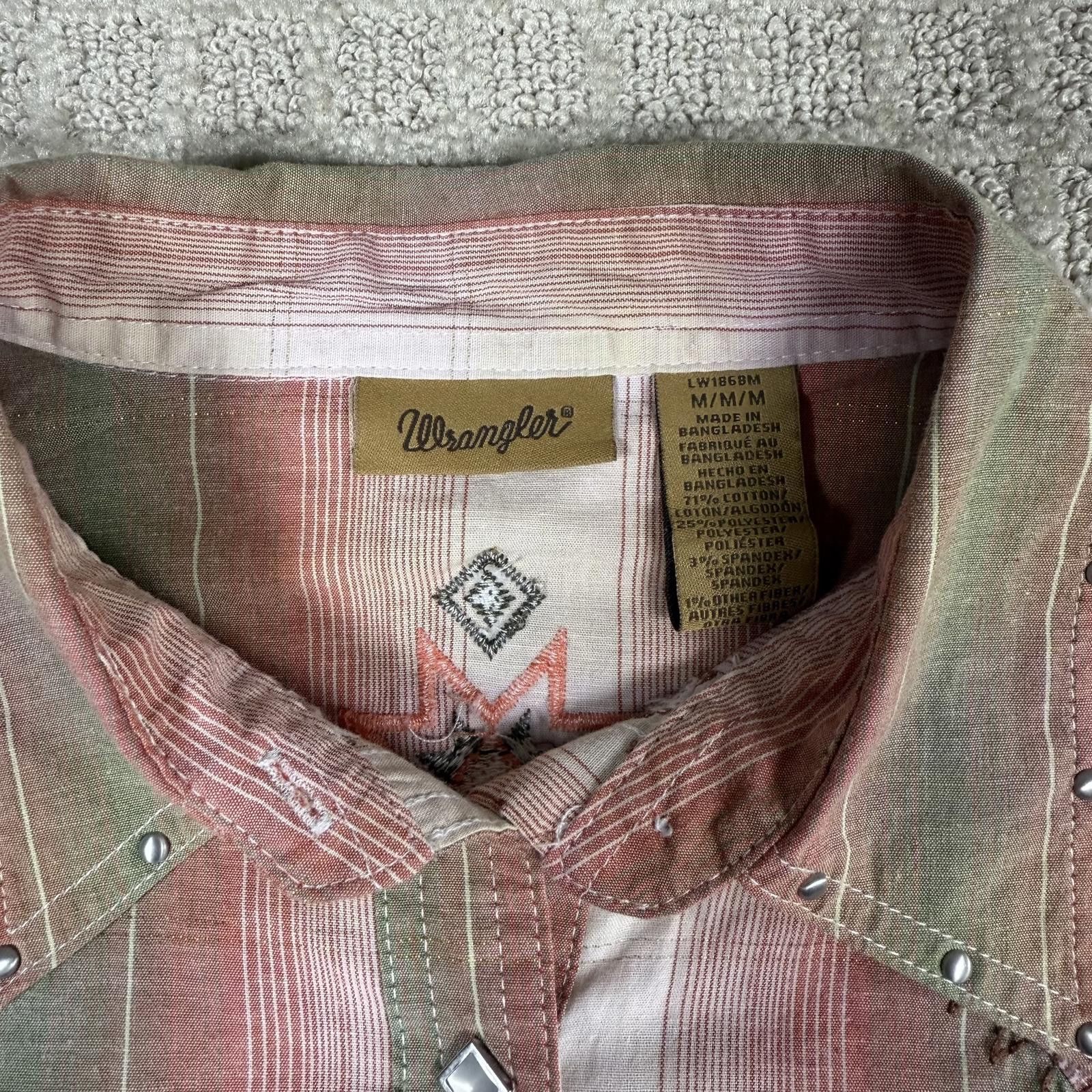 Wrangler Wrangler Western Pearl Snap Shirt Womens M Size M / US 6-8 / IT 42-44 - 4 Thumbnail
