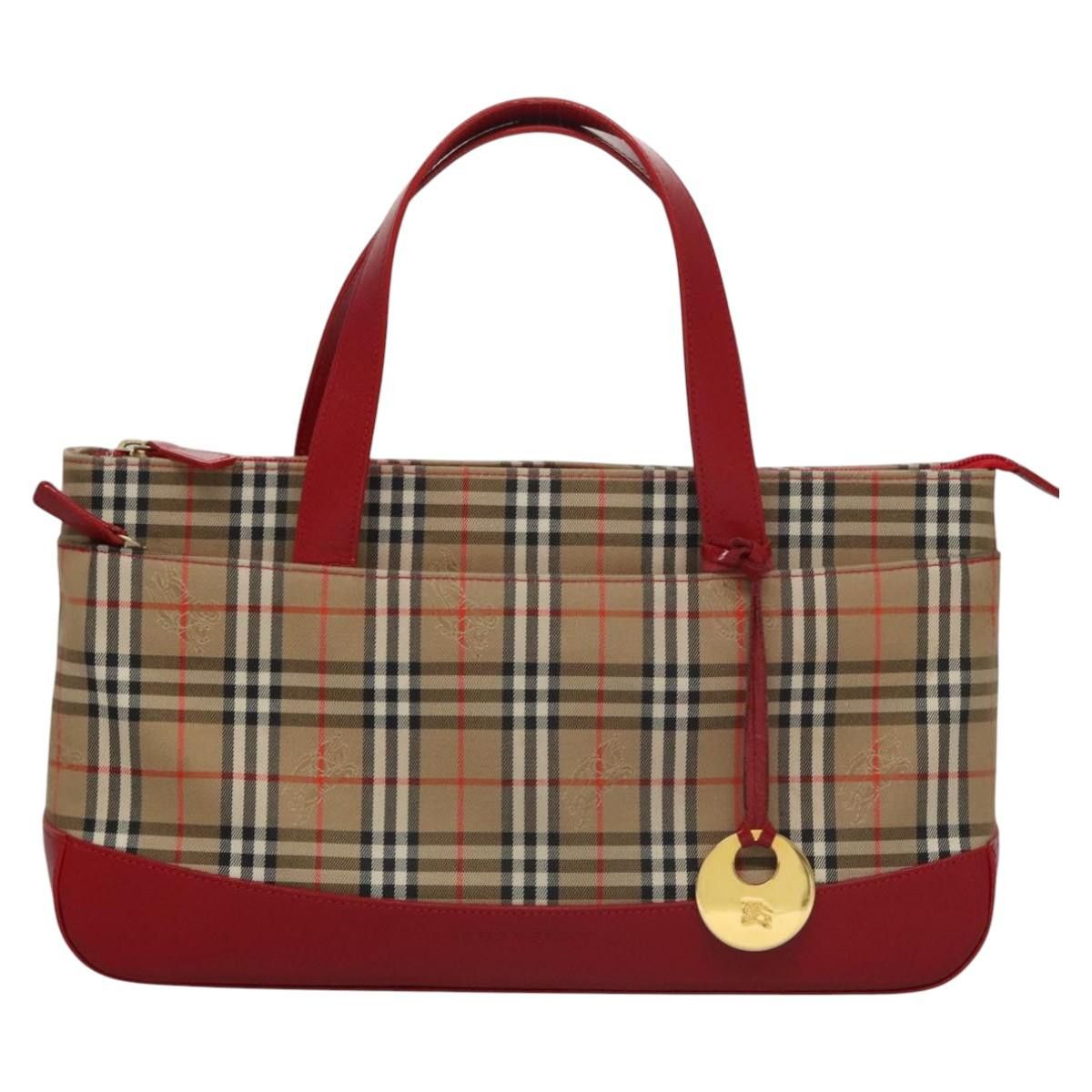 Burberry Nova Check Beige Canvas Handbag (Pre-Owned) Size ONE SIZE - 1 Thumbnail