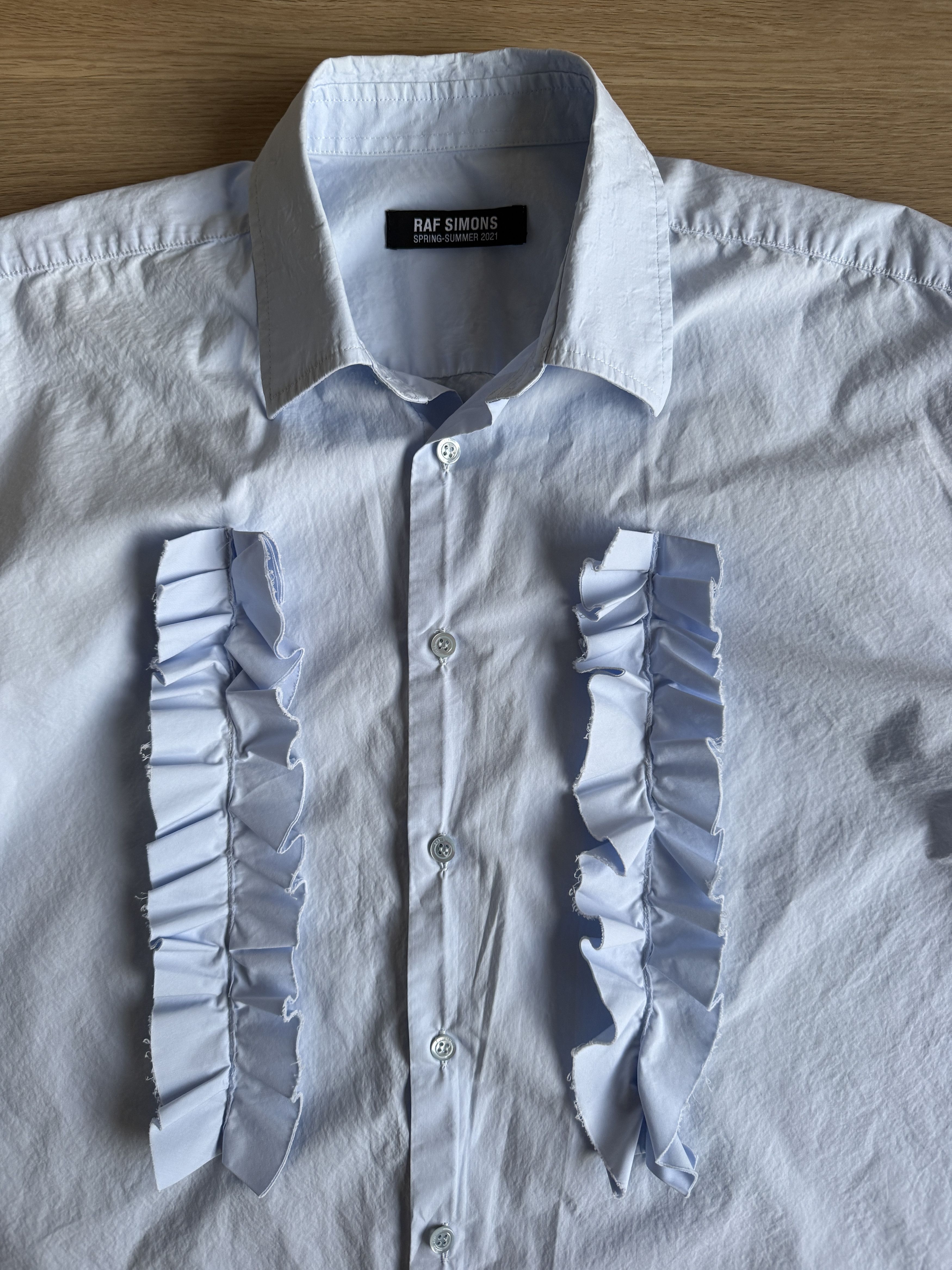 Raf Simons SS 2021 Oversized Ruffle Shirt Size US L / EU 52-54 / 3 - 2 Thumbnail
