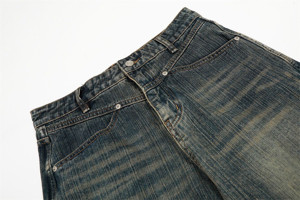 Vintage Men's Retro Washed Straight-Leg, Loose-Fit Denim Jeans Size US 32 / EU 48 - 3 Thumbnail