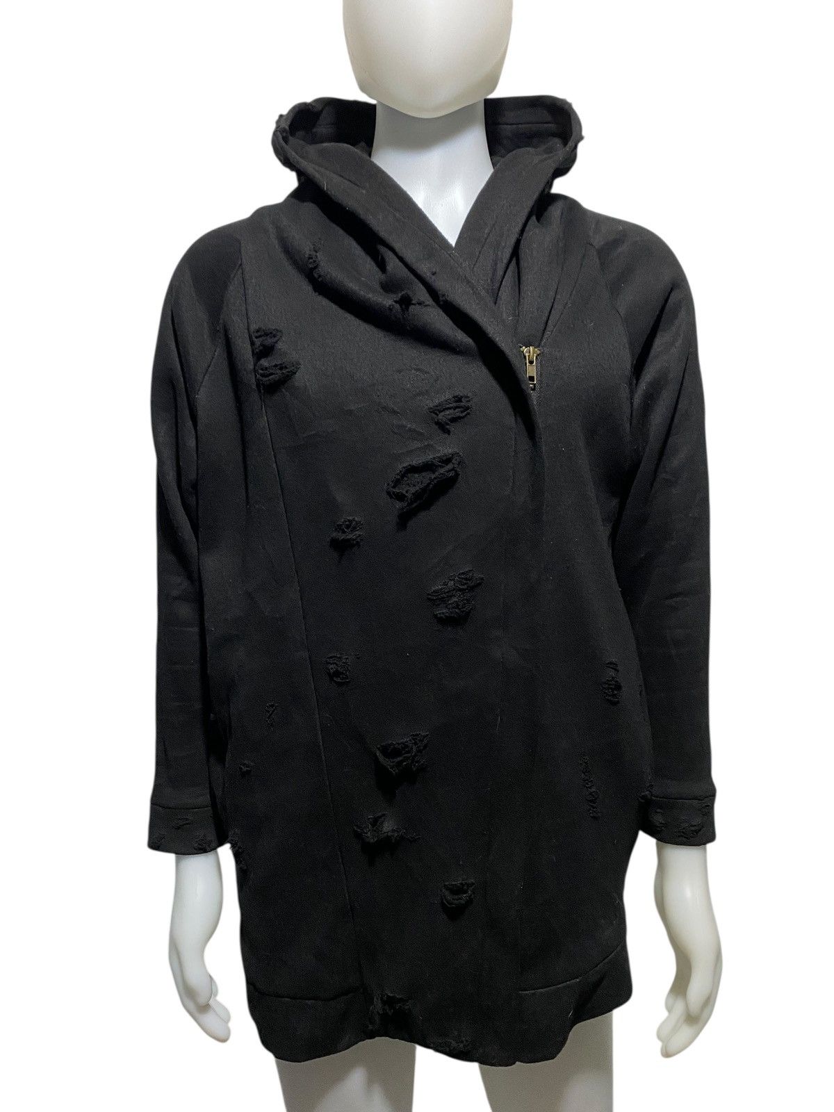 Kansai Yamamoto × Vintage y2k Kansai vkei destroyed asymmetric zip hoodie Size US L / EU 52-54 / 3 - 1 Thumbnail