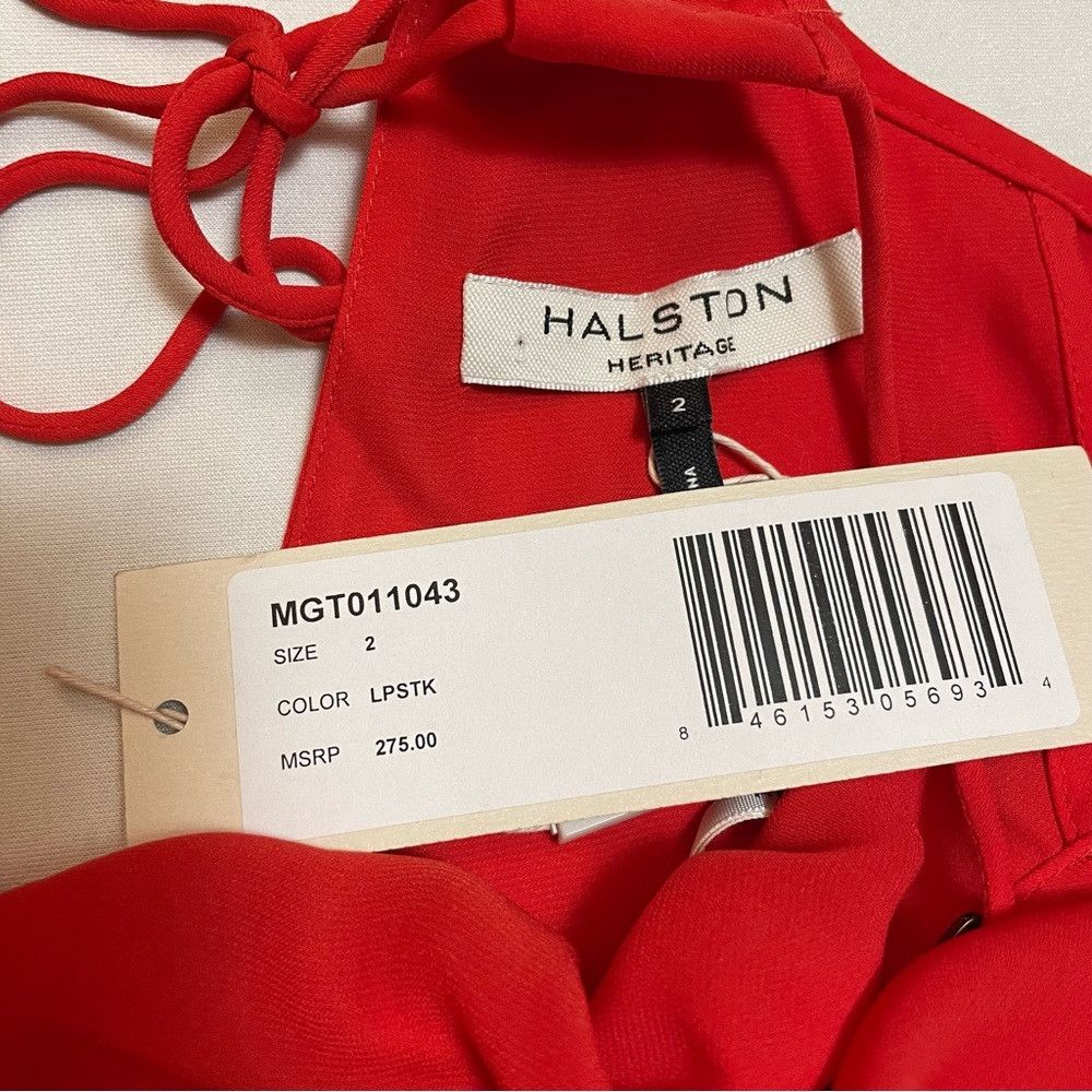 Halston Heritage NWT New $275 HALSTON HERITAGE Flowy Hardware Neckline Top S Size XS / US 0-2 / IT 36-38 - 7 Thumbnail