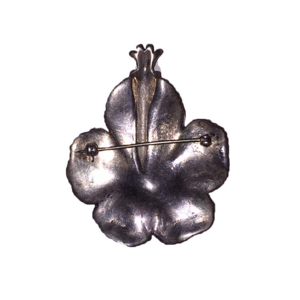 Designer Ming's Honolulu Hawaiian Sterling Hibiscus Flower Pin Size ONE SIZE - 2 Thumbnail