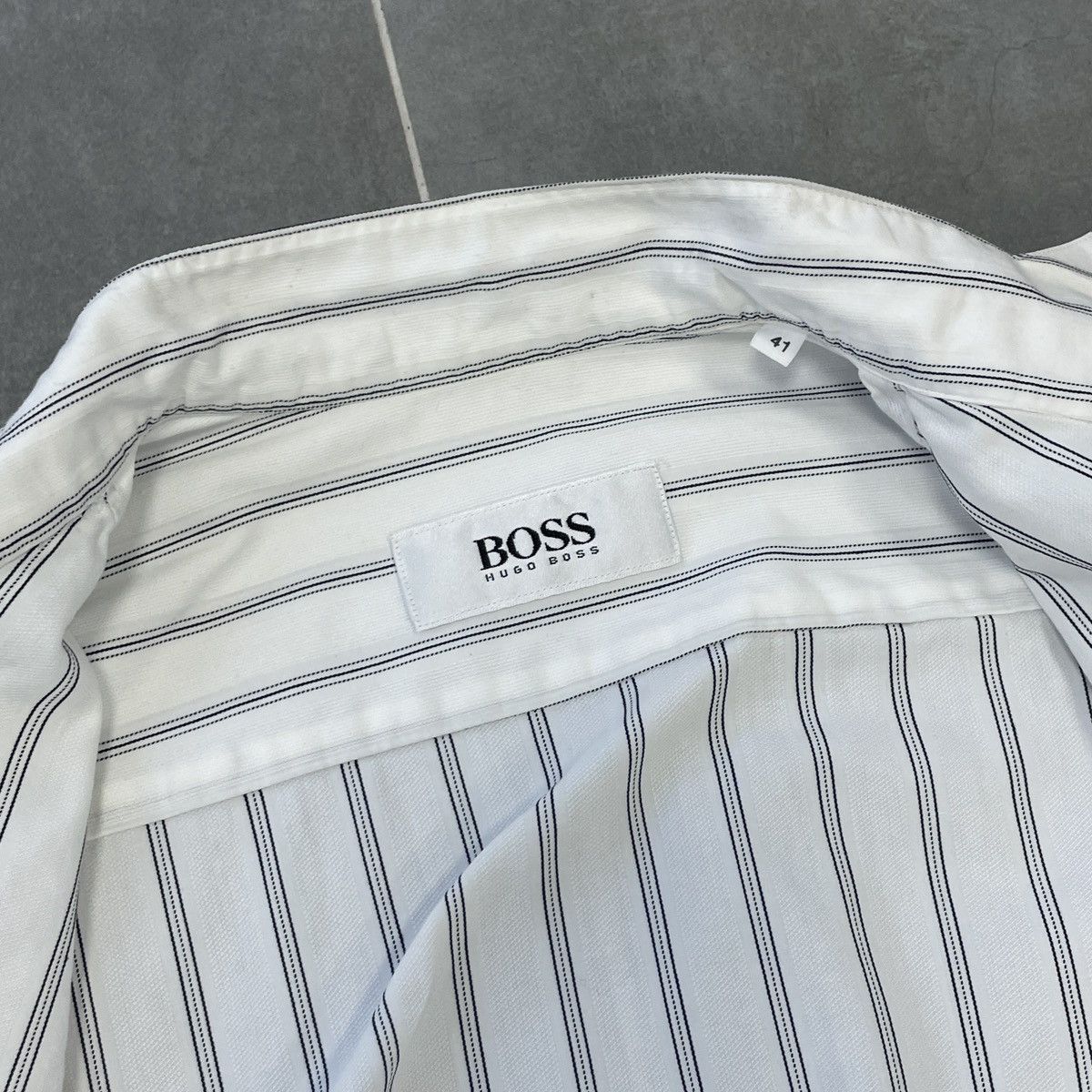 Hugo Boss Hugo Boss Wing Collar French Cuffs Button Shirt Size 41 Size US L / EU 52-54 / 3 - 13 Thumbnail