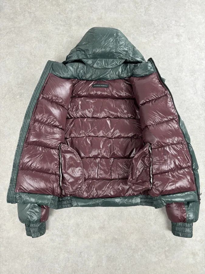 Vintage Massimo Rebecchi Green & Bordeaux Extra Hooded Puffer Jacket Size US M / EU 48-50 / 2 - 7 Thumbnail