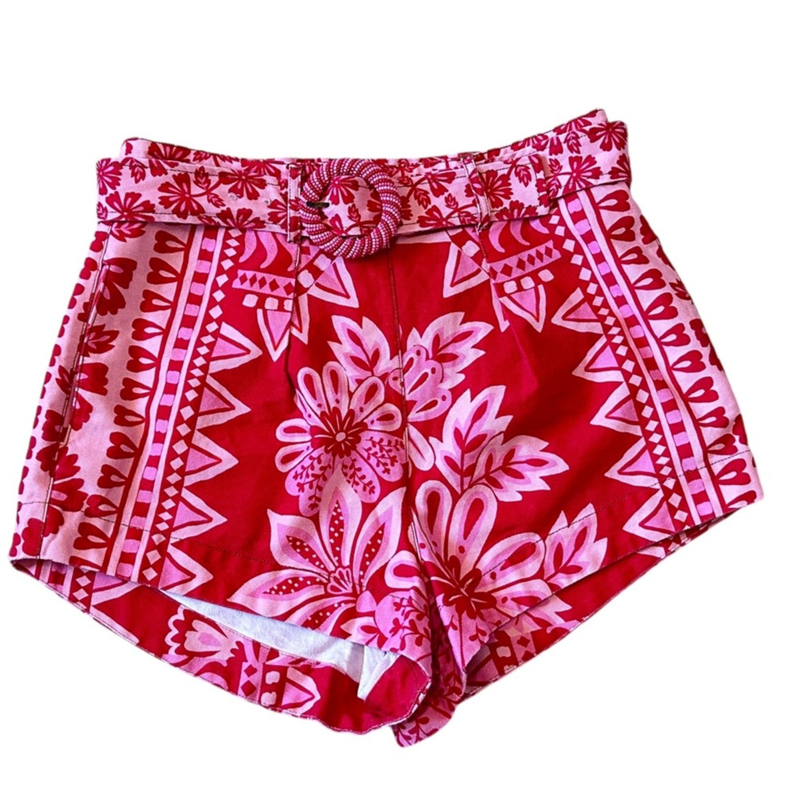 Farm Rio NWT Farm Rio Flora Tapestry Shorts in Red Size 32" / US 10 / IT 46 - 4 Thumbnail