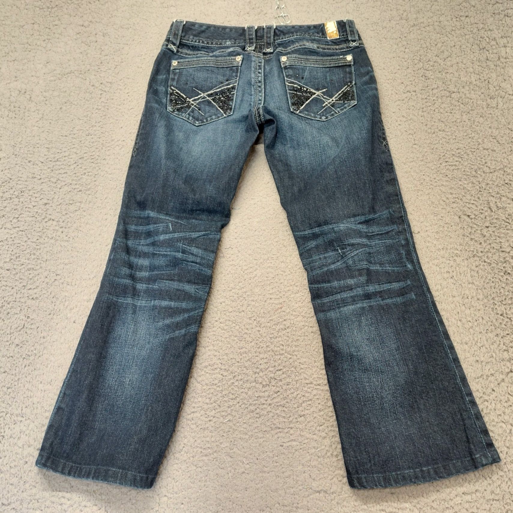 Vintage MAURICES Jeans Women's Size 9/10 Blue Denim Embroidered Whiskered Hemmed READ... Jeans 9/10 Blues Womens Vintage No Size 30" / US 8 / IT 44 - 2 Thumbnail