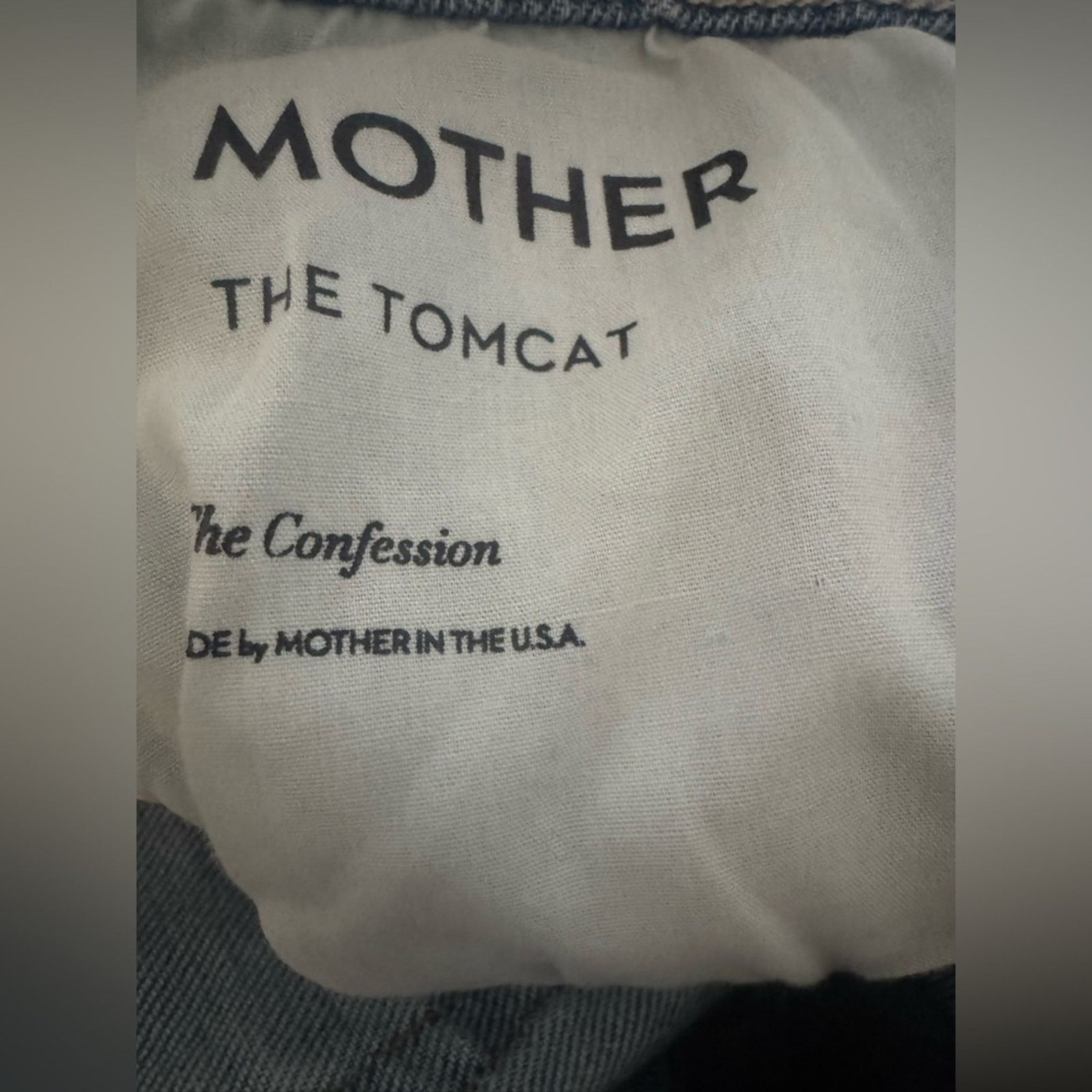 MOTHER MOTHER $258 The Tomcat Distressed Straight Leg Jeans size 32 Size 32" / US 10 / IT 46 - 14 Thumbnail