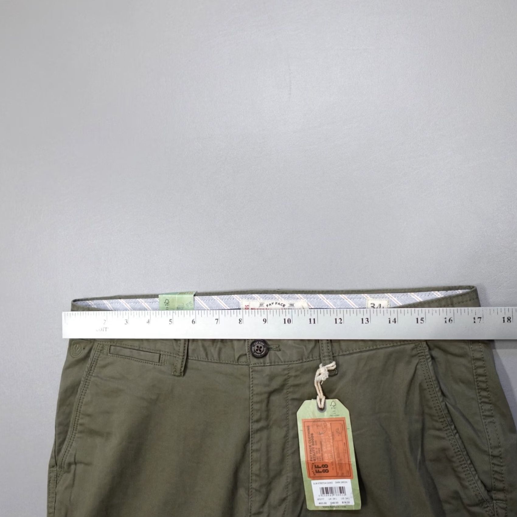 FatFace Fat Face Slim Stretch Chino Pants Navy Cotton Blend Men 36x32 Slim Tapered Flat Front Blue City 34x32 (Discrepancy) Size US 36 / EU 52 - 7 Thumbnail