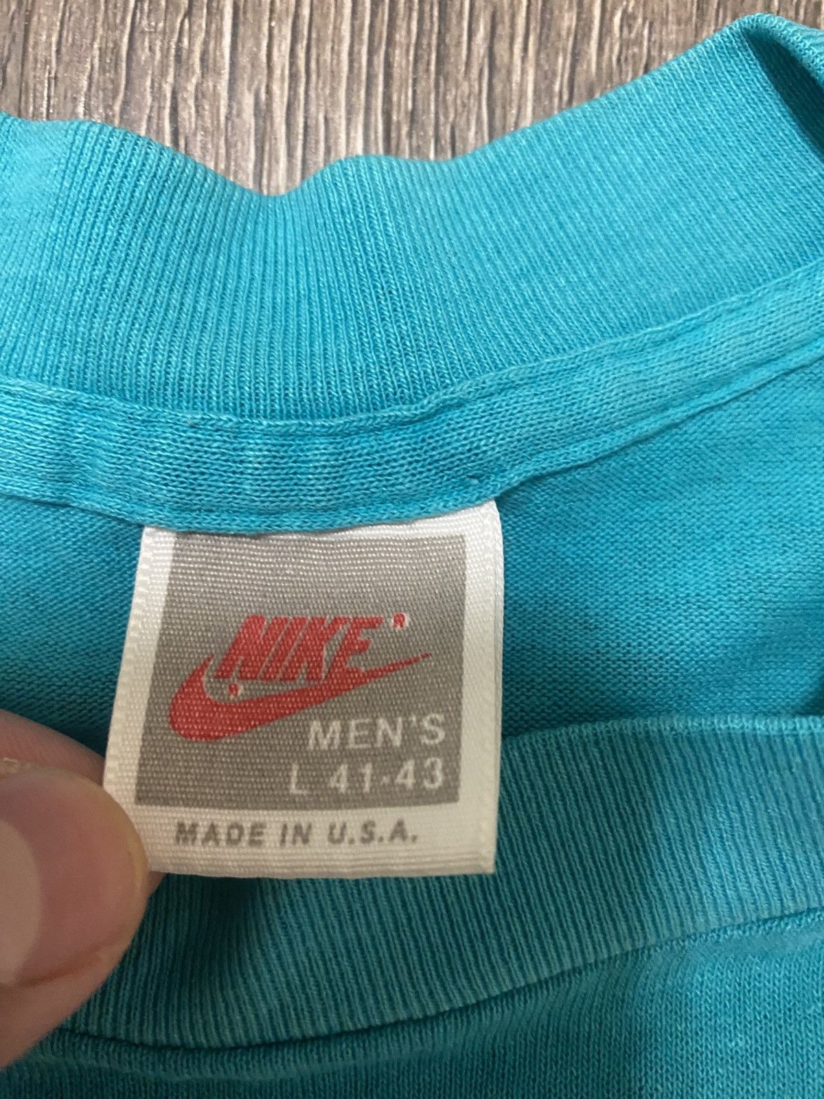 Nike Vintage 1980’s Nike Single Stitch Tee T Shirt 1989 Size US L / EU 52-54 / 3 - 4 Thumbnail