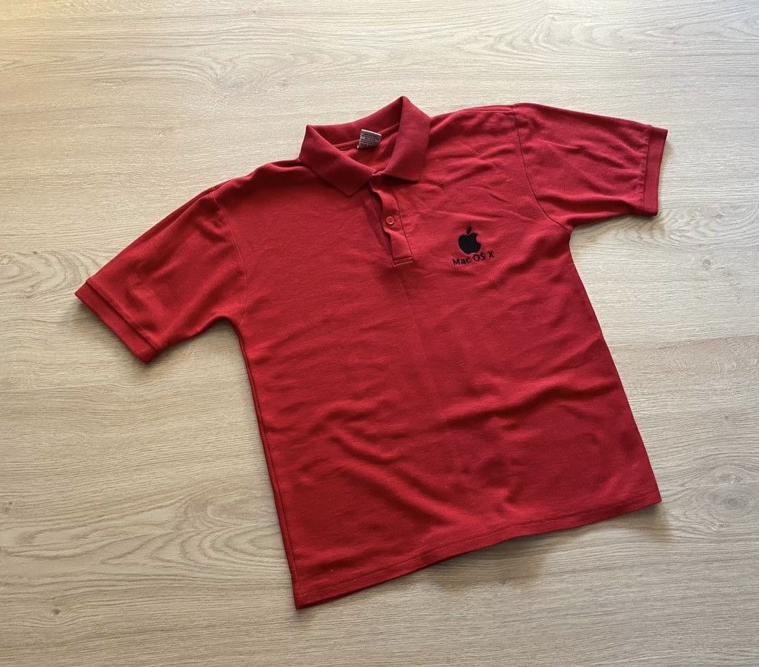 Apple Vintage Jerzees 00’s Apple Mac OS X Staff Red Polo Shirt Size US S / EU 44-46 / 1 - 1 Thumbnail