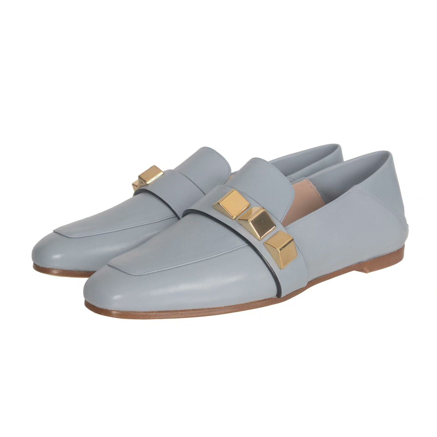Stuart Weitzman Stuart Weitzman Sheepskin Gold Buckle Flats Size US 5 / IT 35 - 1 Thumbnail