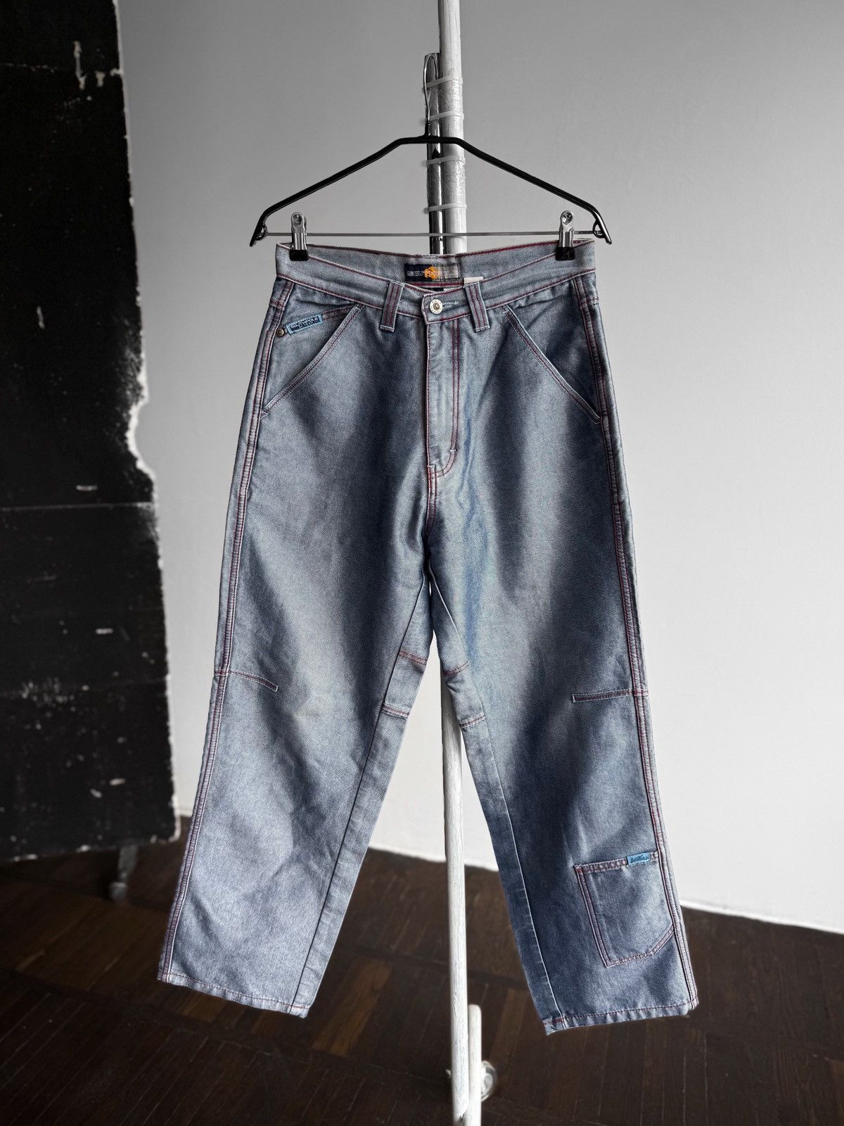 Southpole Southpole Mens Vintage 90s Workwear Style Light Blue Jeans Size US 31 - 1 Thumbnail