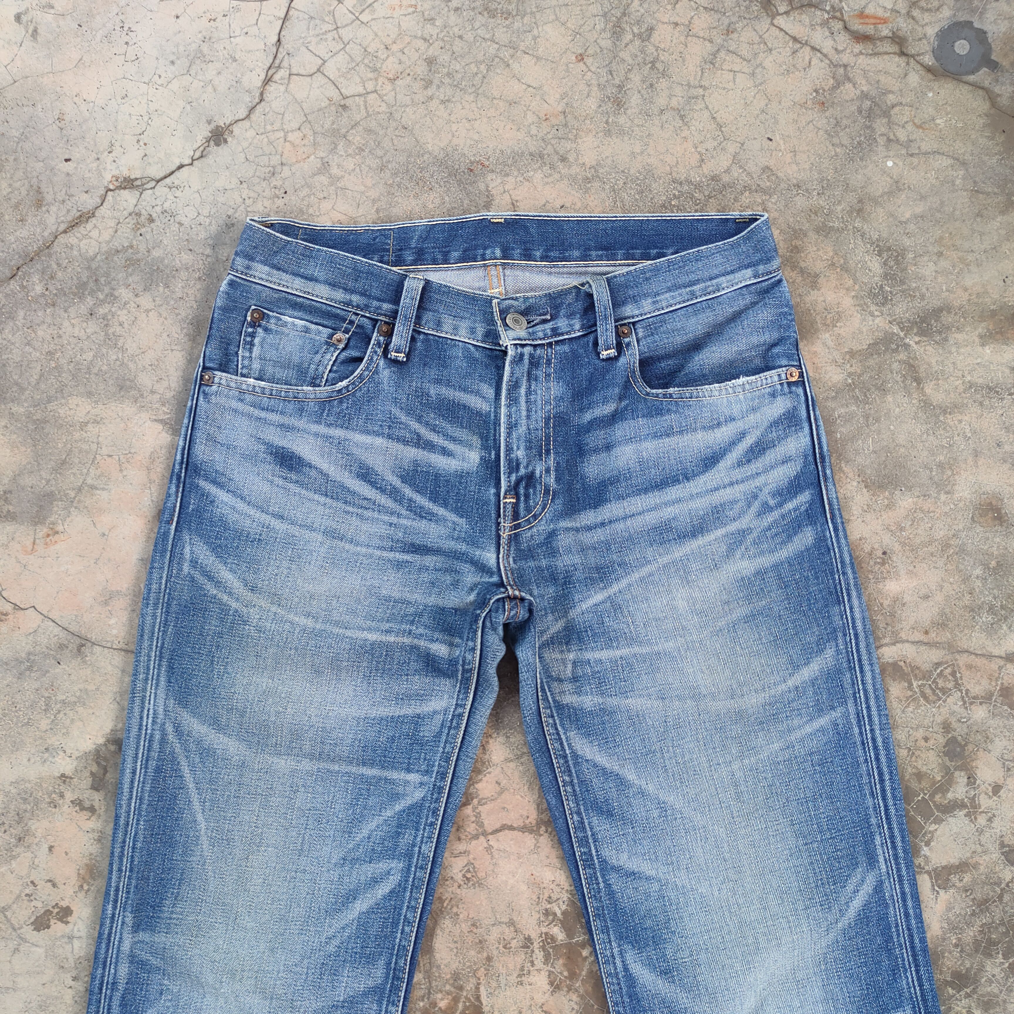 Levi's Vintage Clothing W30 LEVI'S 502 SELVEGE FADED DISTRESSED JEAN DENIM PANTS Size US 30 / EU 46 - 3 Thumbnail