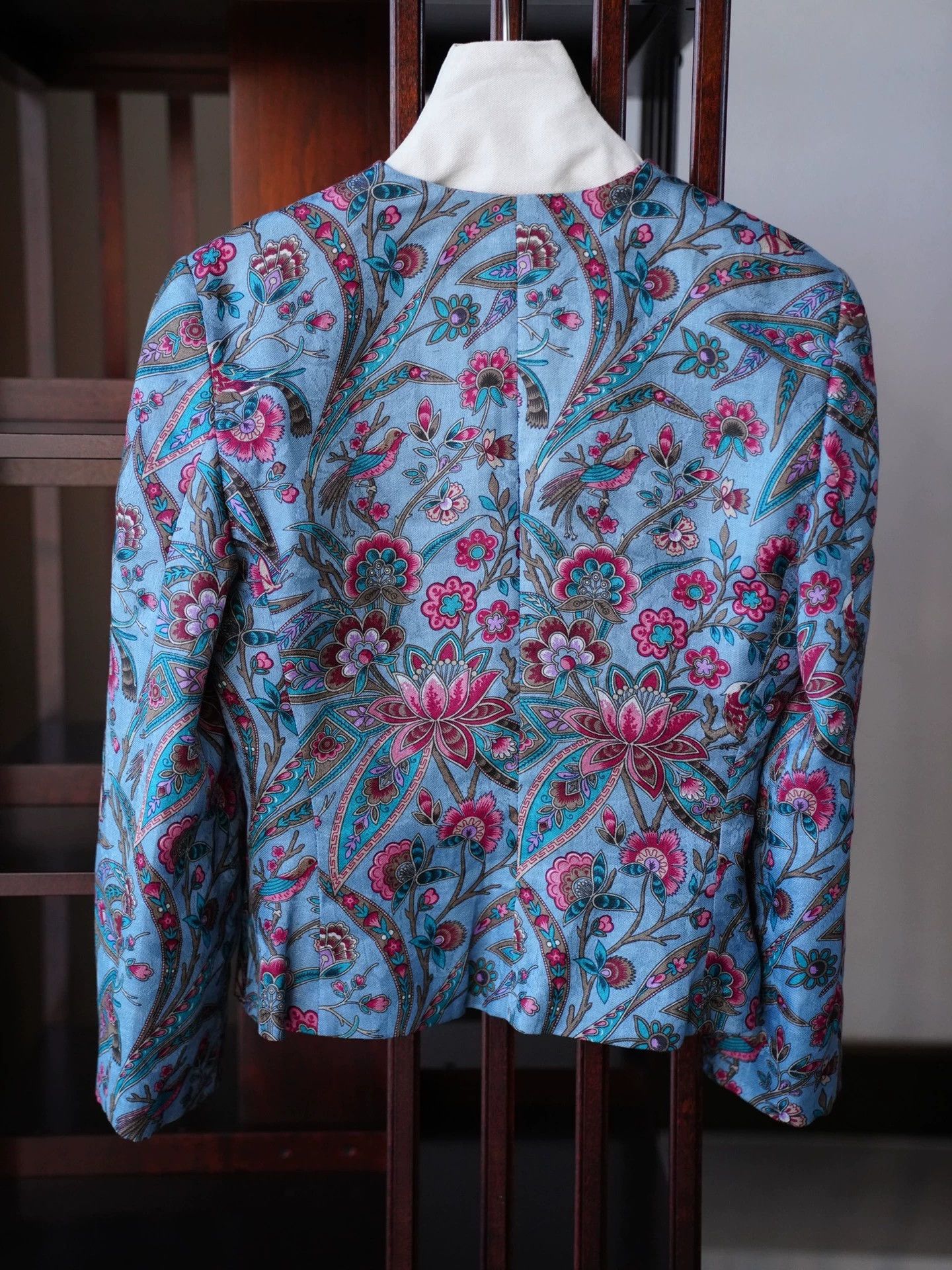 Giorgio Armani Giorgio Armani 90s Cotton-Linen Oriental Floral Blazer Size M / US 6-8 / IT 42-44 - 3 Thumbnail