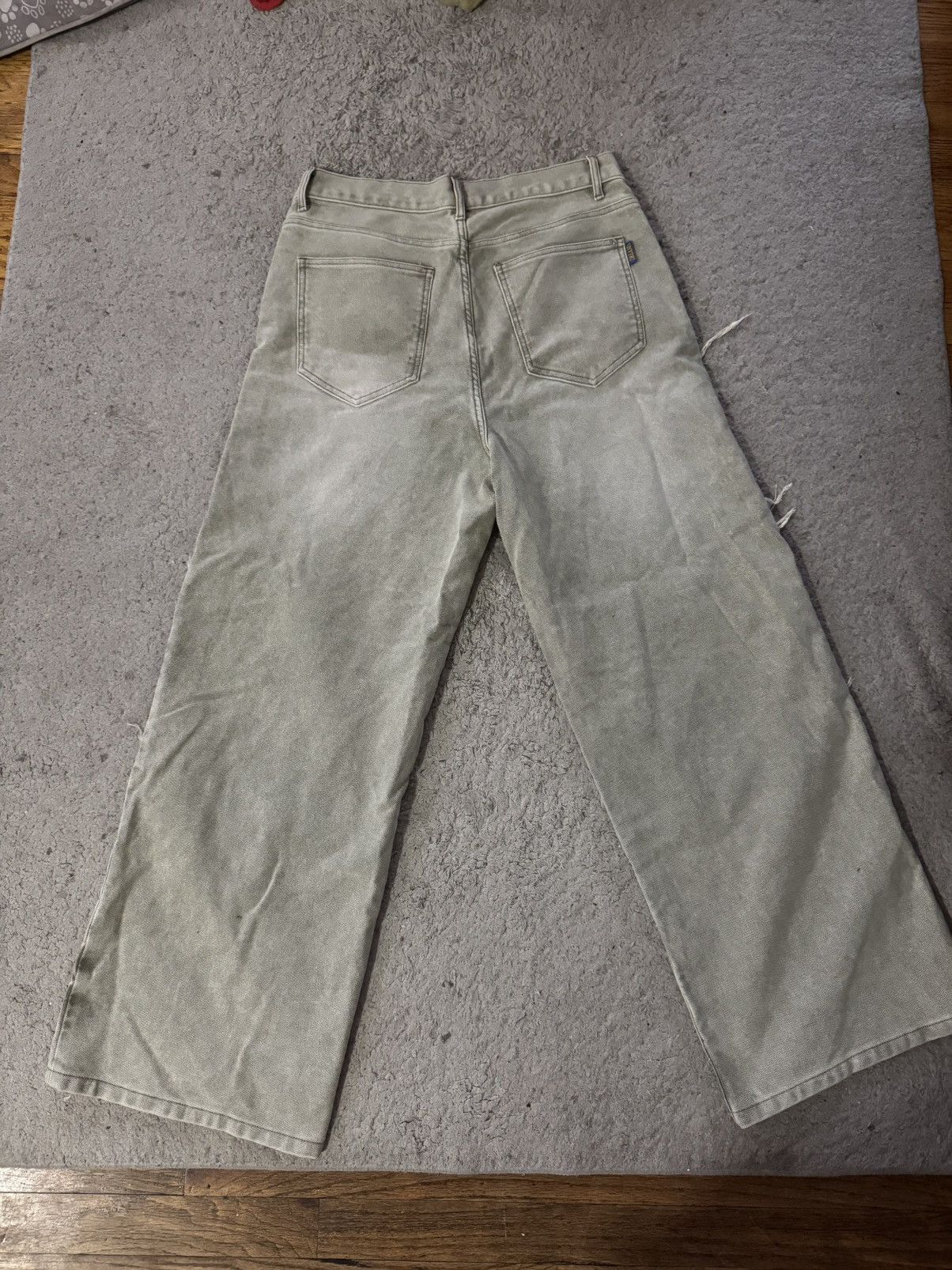Vale Vale Distressed Aged Green Workwear Denim Size US 34 / EU 50 - 2 Thumbnail