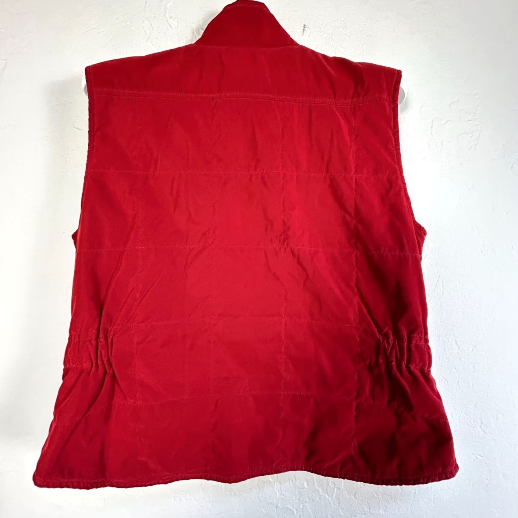 Faconnable Façonnable Vest Women XL Red Quilted Padded Zip Up Outerwear Sleeveless Lightweight Pockets Size XL / US 12-14 / IT 48-50 - 2 Thumbnail