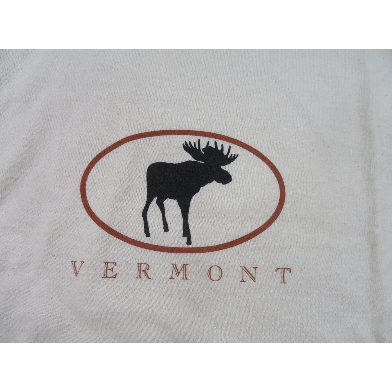 Anvil Vermont Moose Souvenir T-Shirt Beige Sz 2XL 1990s Size US XXL / EU 58 / 5 - 2 Thumbnail