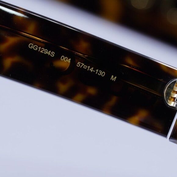 Gucci 🕶️ New Gucci GG1294S 004 Havana/Green Sunglasses Size ONE SIZE - 7 Thumbnail