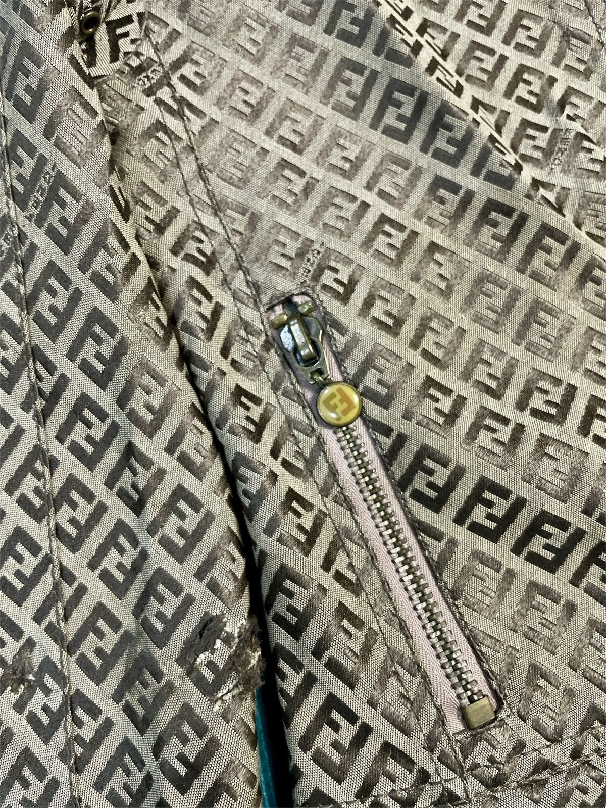 Fendi Vintage Fendi Zucca All-Over Monogram Zip Jacket Size 6 USA Size US S / EU 44-46 / 1 - 8 Thumbnail