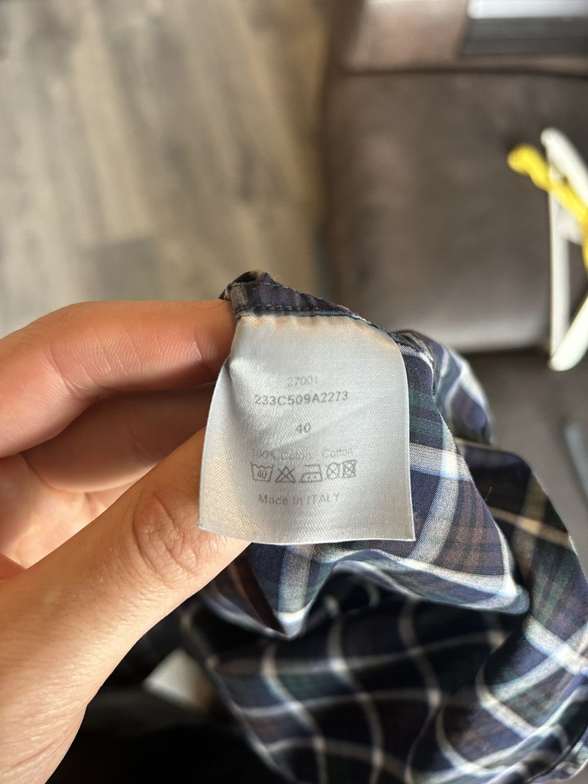 Dior Plaid Button-Up Shirt Size US M / EU 48-50 / 2 - 11 Thumbnail