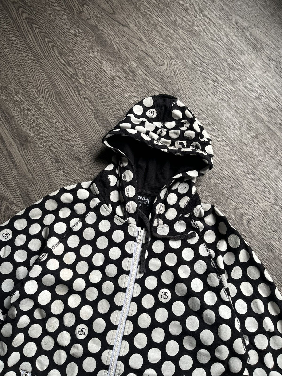 Stussy Vtg Y2k Stüssy Polkadot zip-up hoodie Size US M / EU 48-50 / 2 - 5 Thumbnail