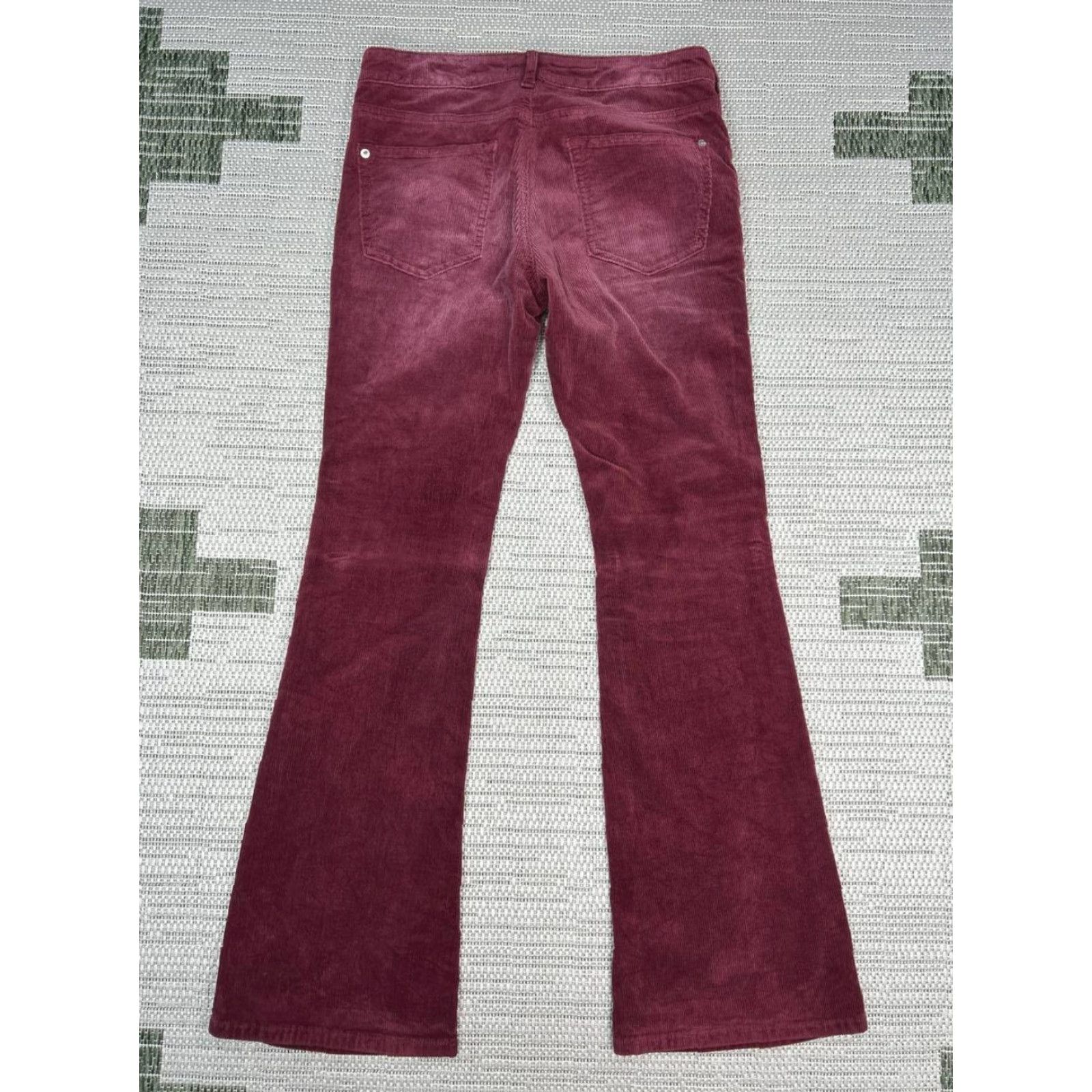 Vintage Pilcro The Icon Jeans Women 26 Red Corduroy Flared Cotton Stretch Mid Rise 28x30 City Preppy Womens Size 26" / US 2 / IT 38 - 2 Thumbnail