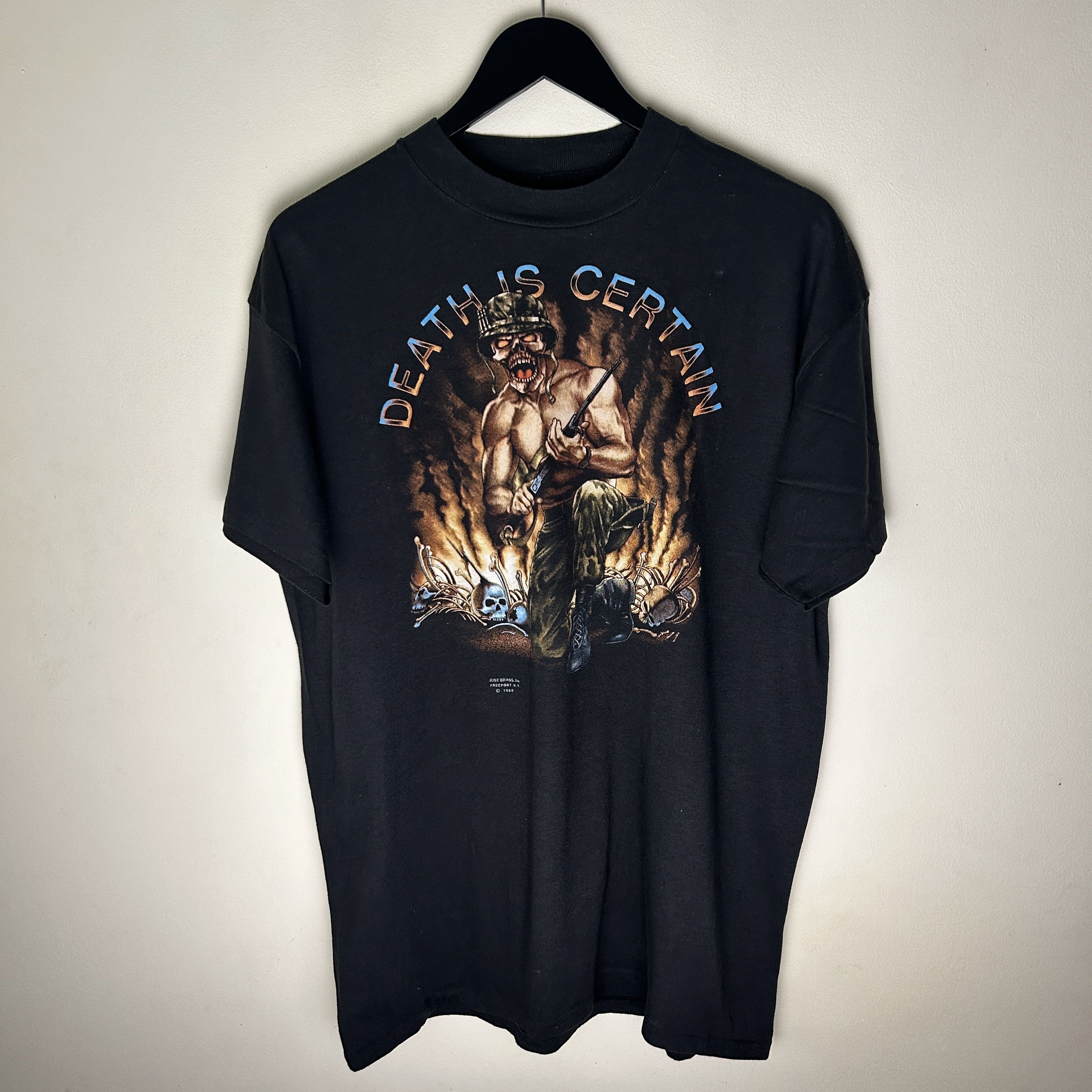Harley Davidson Death Is Certain 1989 3D Emblem T-shirt Size US XL / EU 56 / 4 - 1 Thumbnail