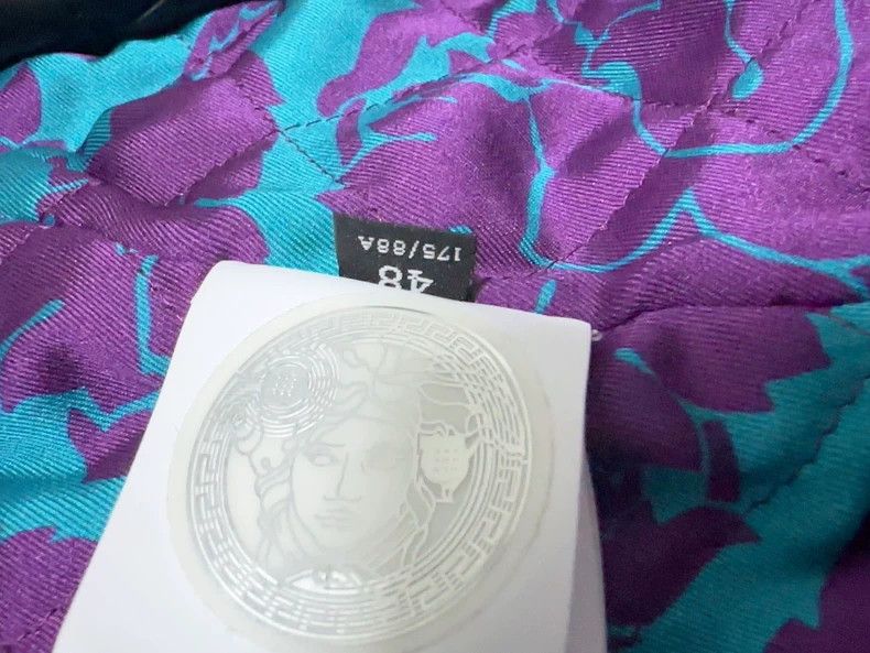 Versace Versace Men's black leather jacket Size US M / EU 48-50 / 2 - 5 Thumbnail