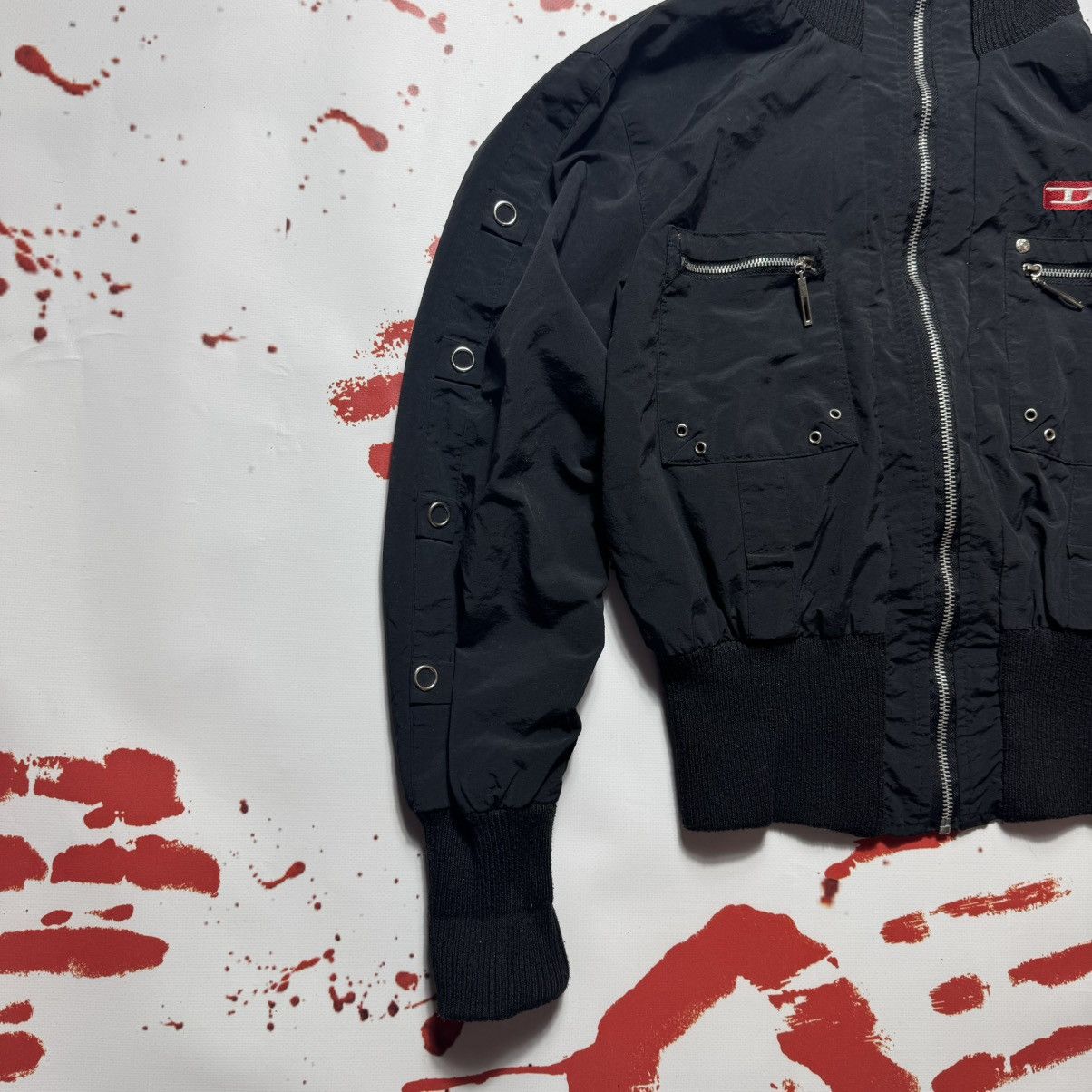 Diesel bomber vintage diesel jacket big logo cropped streetwear Size L / US 10 / IT 46 - 3 Thumbnail