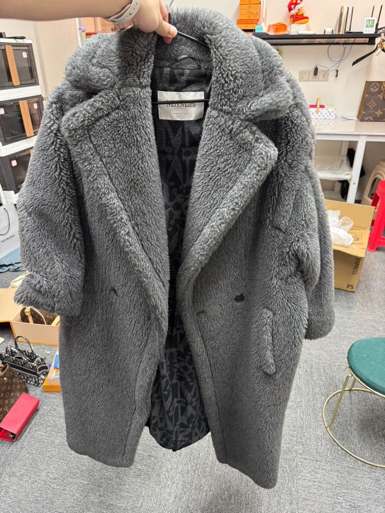 Max Mara Max Mara Teddy Bear Coat Deep Space Grey Size S / US 4 / IT 40 - 1 Thumbnail