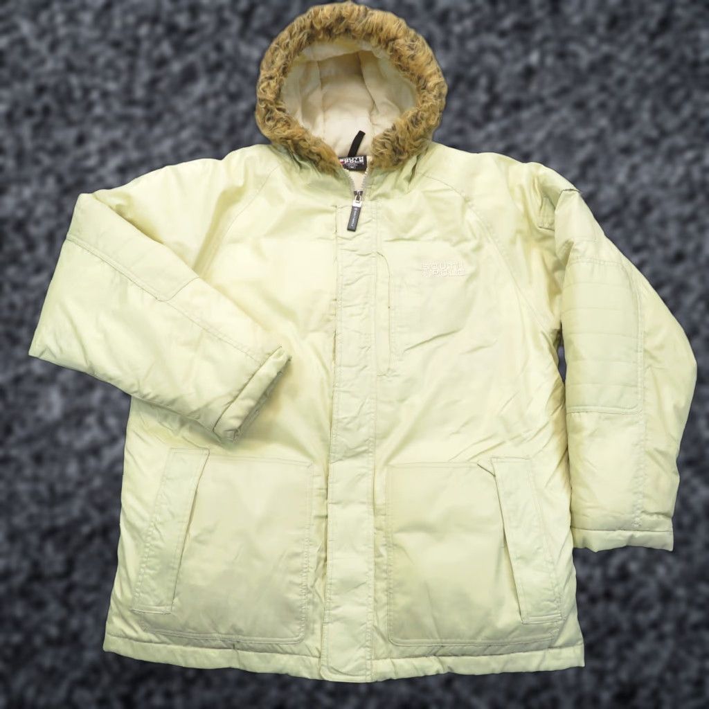Southpole VTG Southpole Jacket Mens Medium Goose Down Puffer Y2K Fur Hood Hip Hop Coat Zip Size US M / EU 48-50 / 2 - 1 Thumbnail