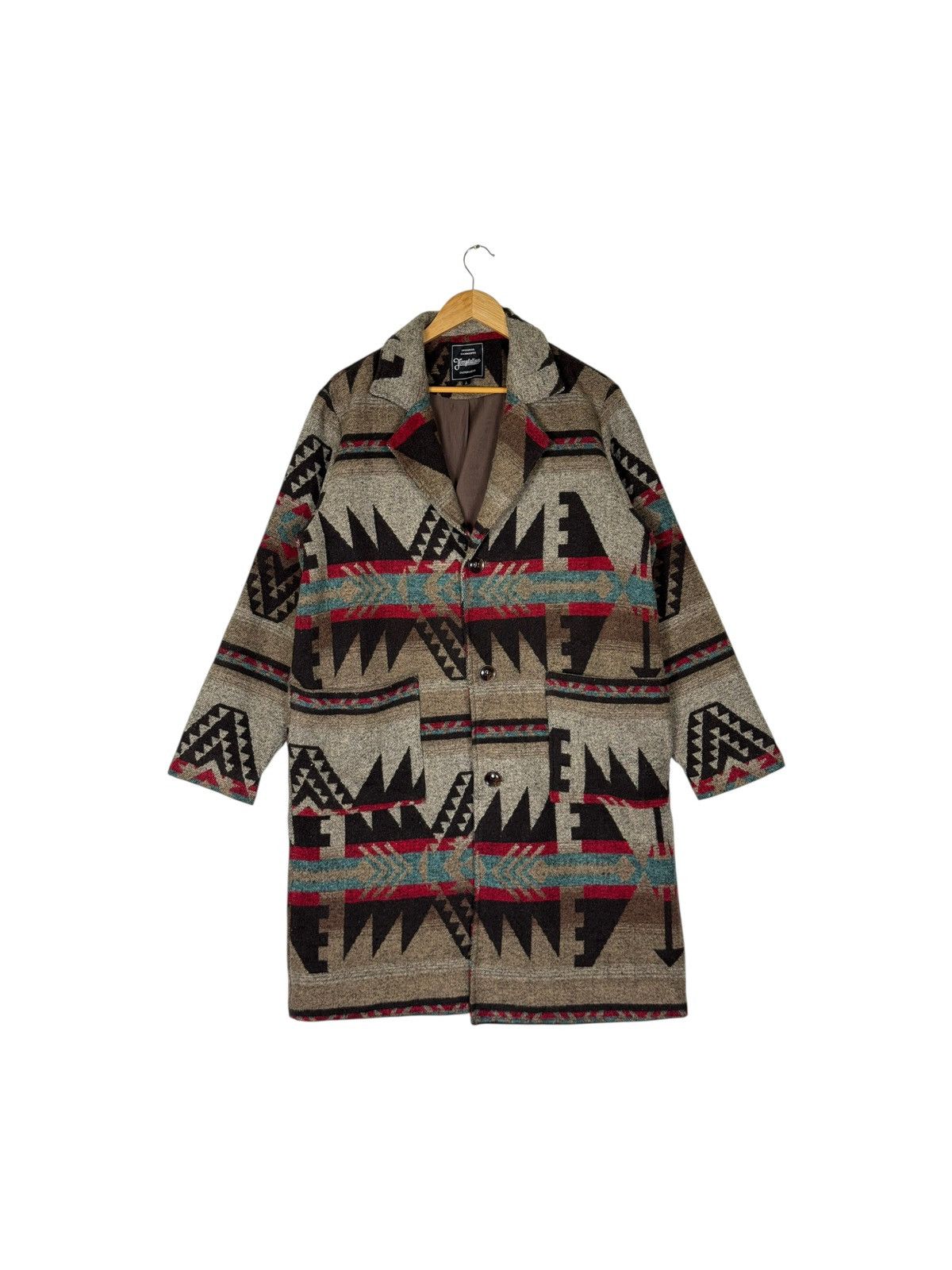Japanese Brand Japanese Phenomenal Geometry Long Coat Size US L / EU 52-54 / 3 - 1 Thumbnail