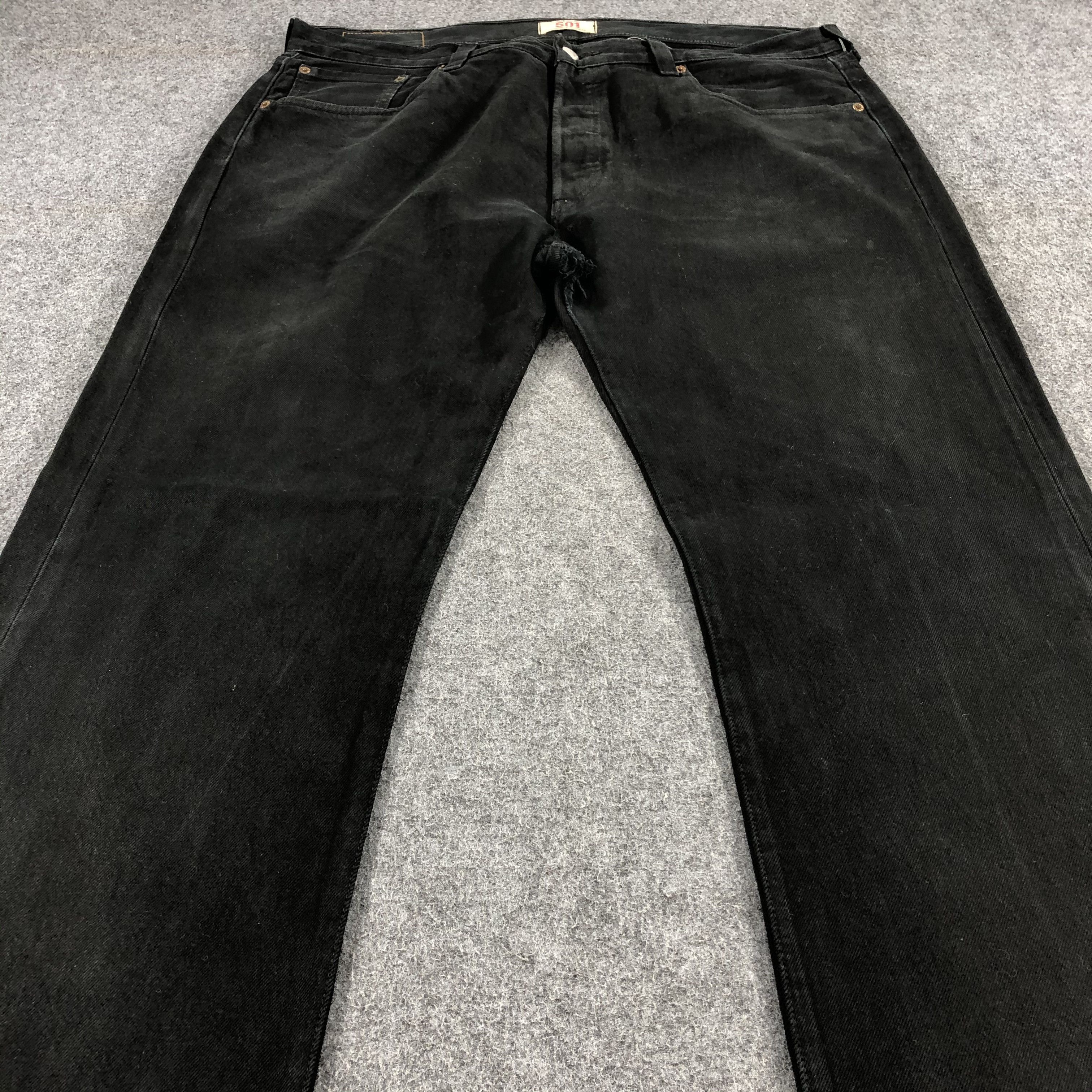 Levi's Vintage Black Levis 501 Distress Jeans-JM1548 Size US 39 - 3 Thumbnail