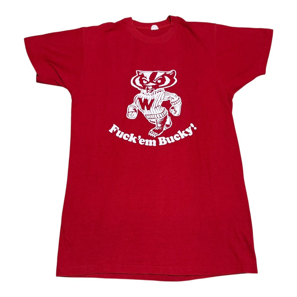 Vintage 70s University of Wisconsin Badgers F*ck’em Bucky! Shirt M Size US M / EU 48-50 / 2 - 1 Thumbnail