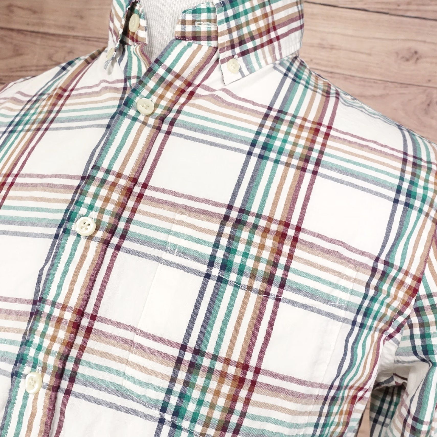 Gap GAP SLIM FIT MULTICOLOR CHECK BUTTON DOWN SHIRT MENS SIZE M MEDIUM Size US M / EU 48-50 / 2 - 2 Thumbnail