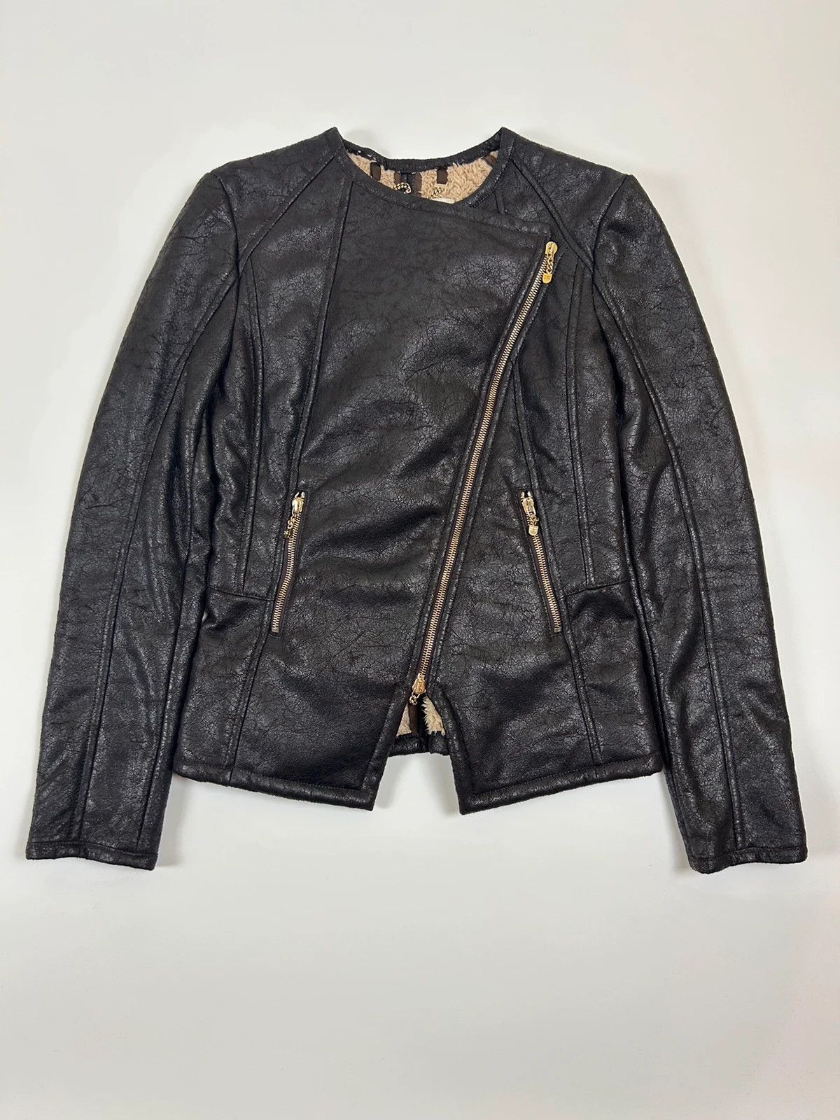 Elisabetta Franchi Leather fur jacket sheepskin elisabetta franchi luxury Size M / US 6-8 / IT 42-44 - 1 Thumbnail