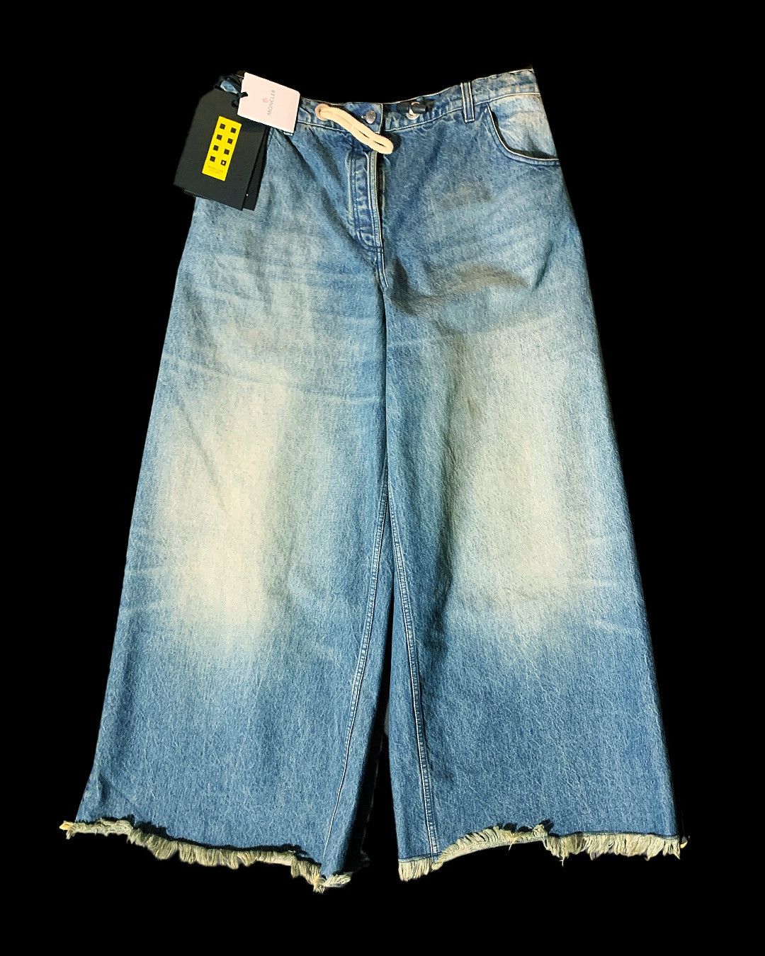 image of Moncler X Palm Angels Baggy Jeans In Washed Blue, Men's (Size 34)