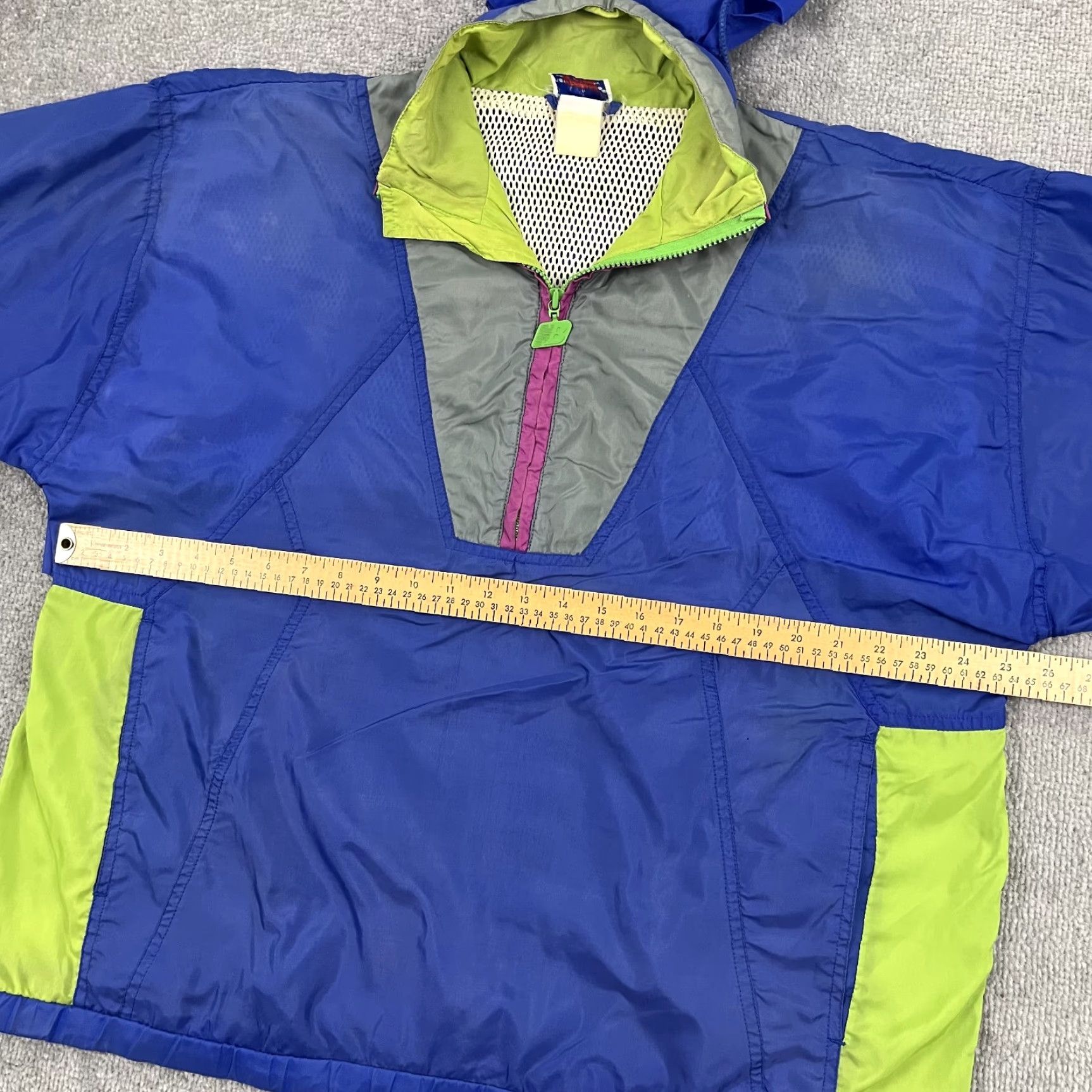 New Balance VTG New Balance Jacket Mens XL Windbreaker Blue Lightweight 90s Retro Regular with Hooded Pockets 1/4 Zip Size US XL / EU 56 / 4 - 5 Thumbnail